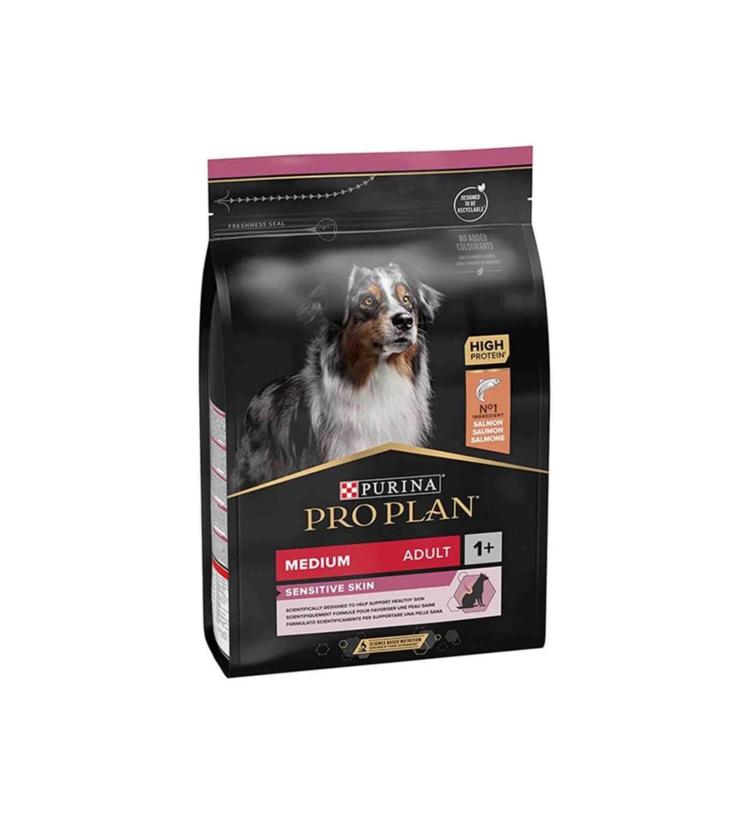 Pro Plan medium adult 3kg salmon dog sensitive skin salmon adult dog food
