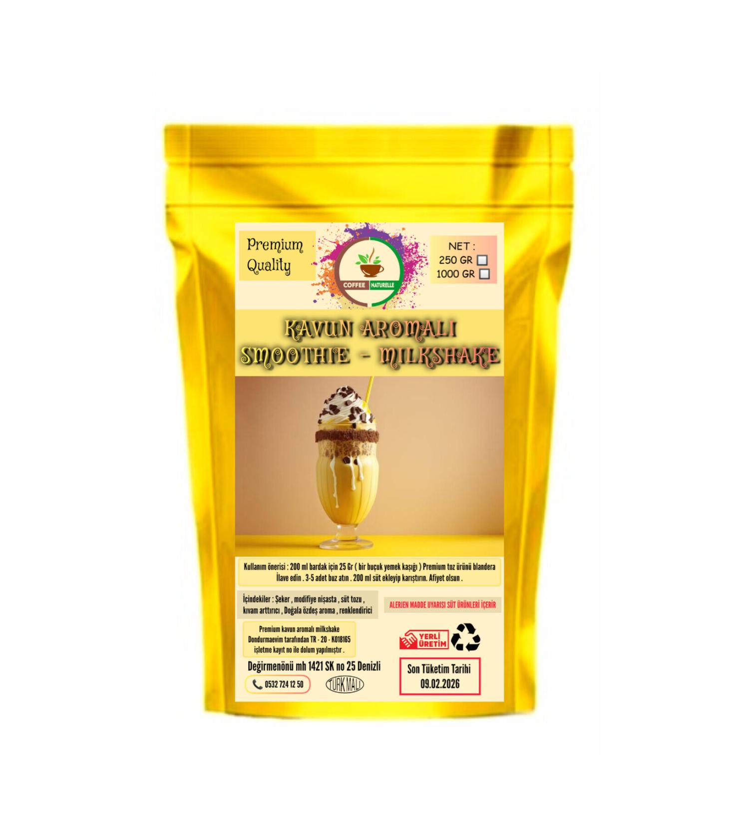 coffee Naturelle Melon Flavored Milkshake & Smoothie 1 Kg