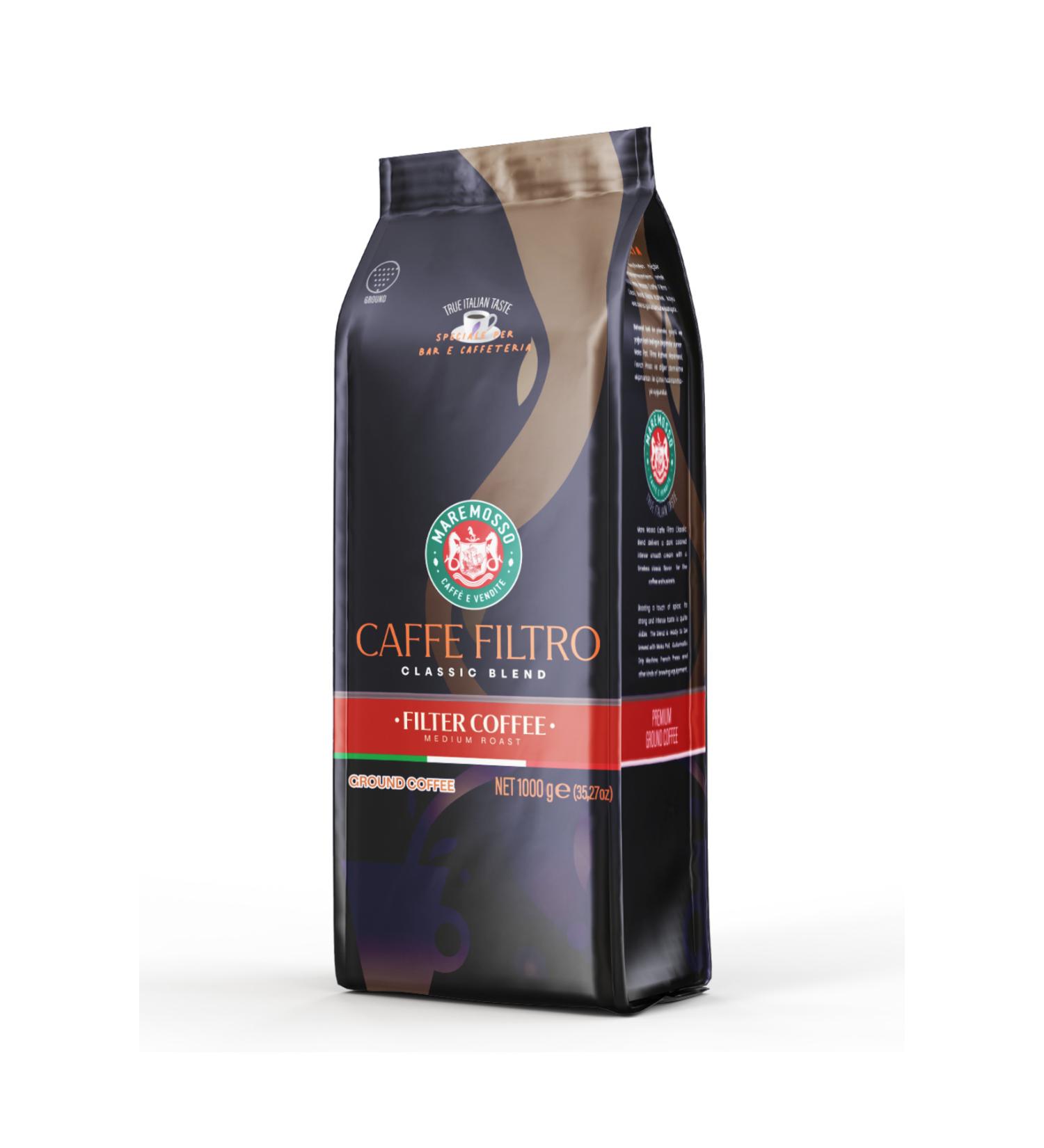 Mare Mosso Caffe Vendite Caffe Filtro Clasico Classic Filter Coffee (BEANS OR GROUND) 1 Kg. - Buy Online on GoSupps.com