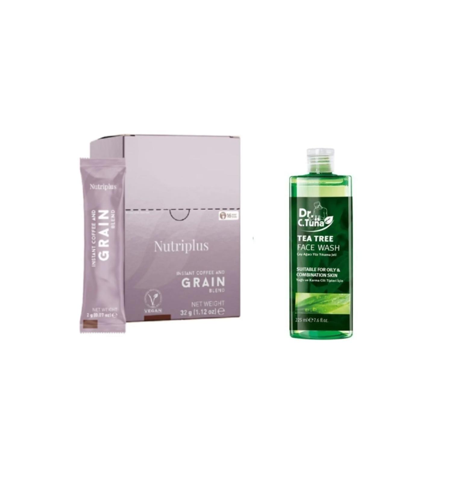 Farmasi Tea Tree Oil Face Wash Gel 225 ml and Nutriplus Nutricoffe Grain Coffee Face Wash Gel