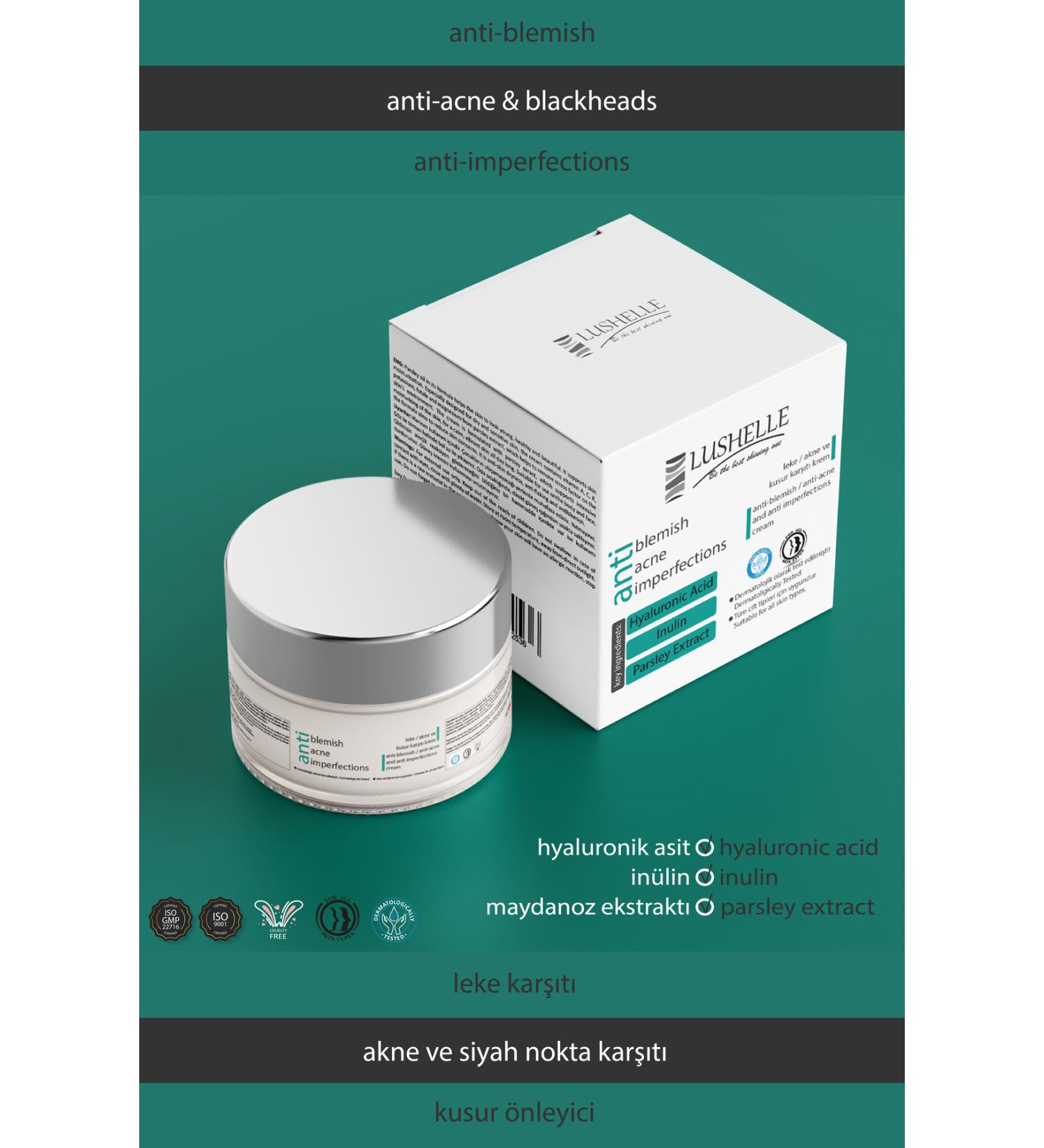 Lushelle Pore Tightening Care Cream 50 ml - Prevents Skin Imperfections