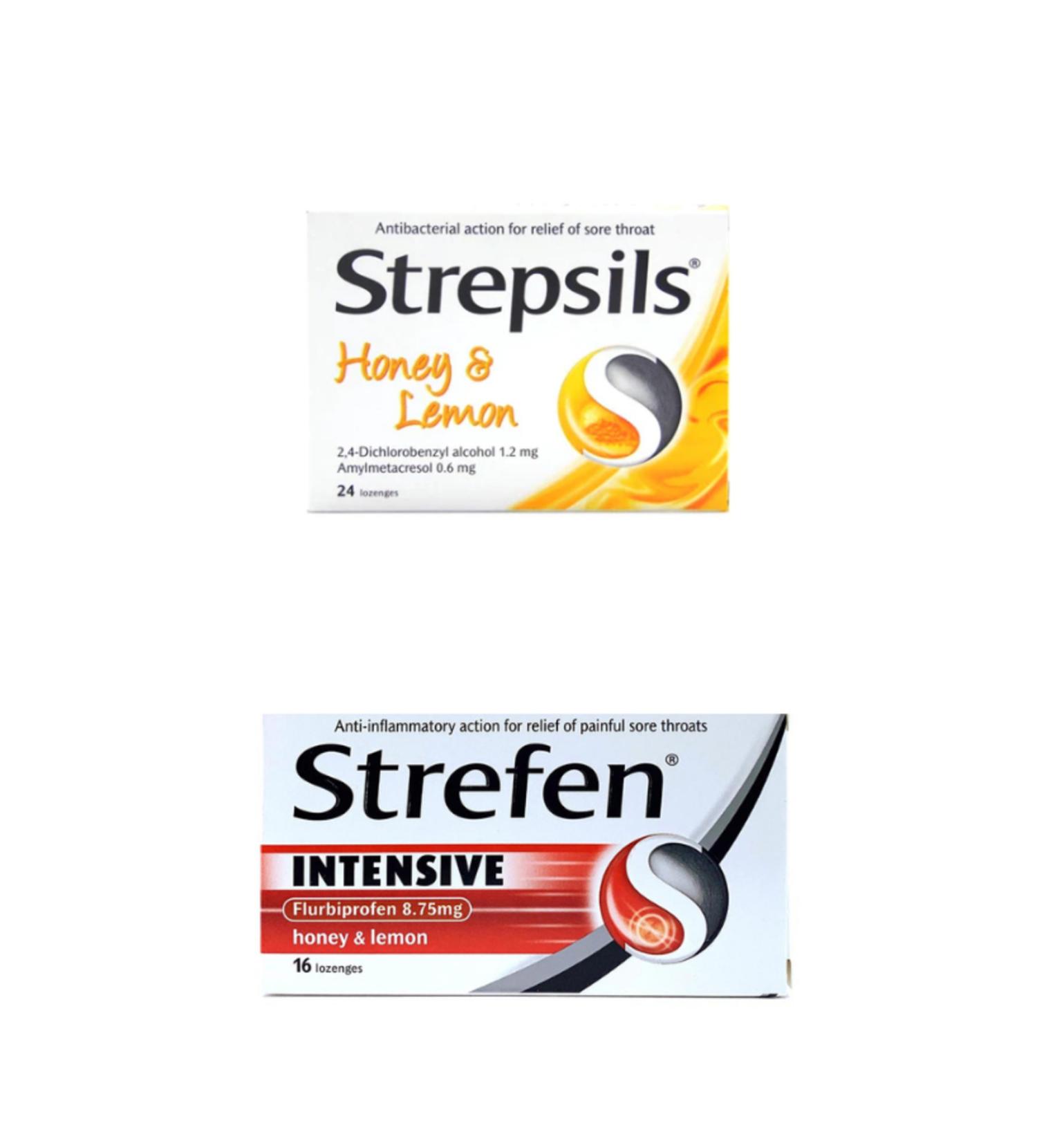 Strepsils Strepsils Honey & Lemon 24 Lozenges & Strefen Honey & Lemon 16 Lozenges