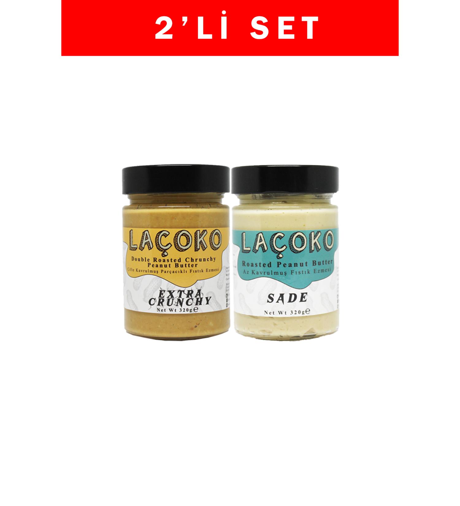 LA OKO 320 Gram Trial Series Double Roasted Peanuts with Chips and Lightly Roasted Peanut Butter