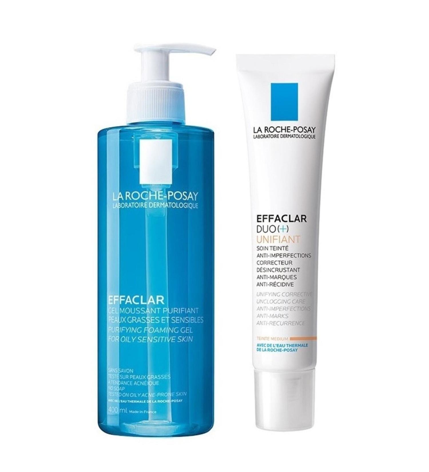 La Roche Posay Effaclar Gel Soap-Free Cleansing Gel for Acne-Prone Oily Skin 400ml + - Buy Online on GoSupps.com