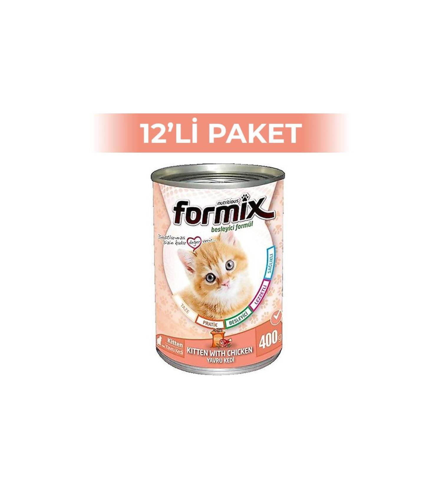 For mix Formix Chicken Kitten Canned Food 400 gr 12 Pieces