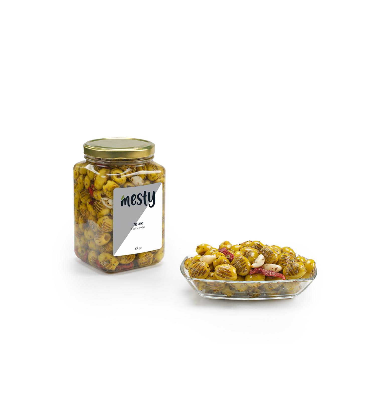 Mesty Grilled Green Olives 141-160 4X Large 800 g