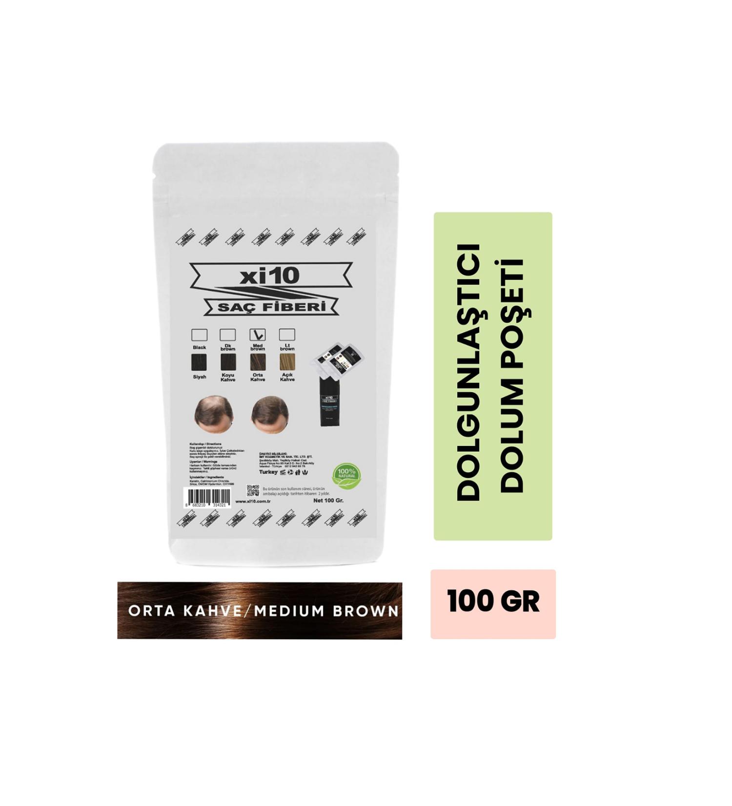 xi10 100 Gr. Medium Brown Hair Powder Topik