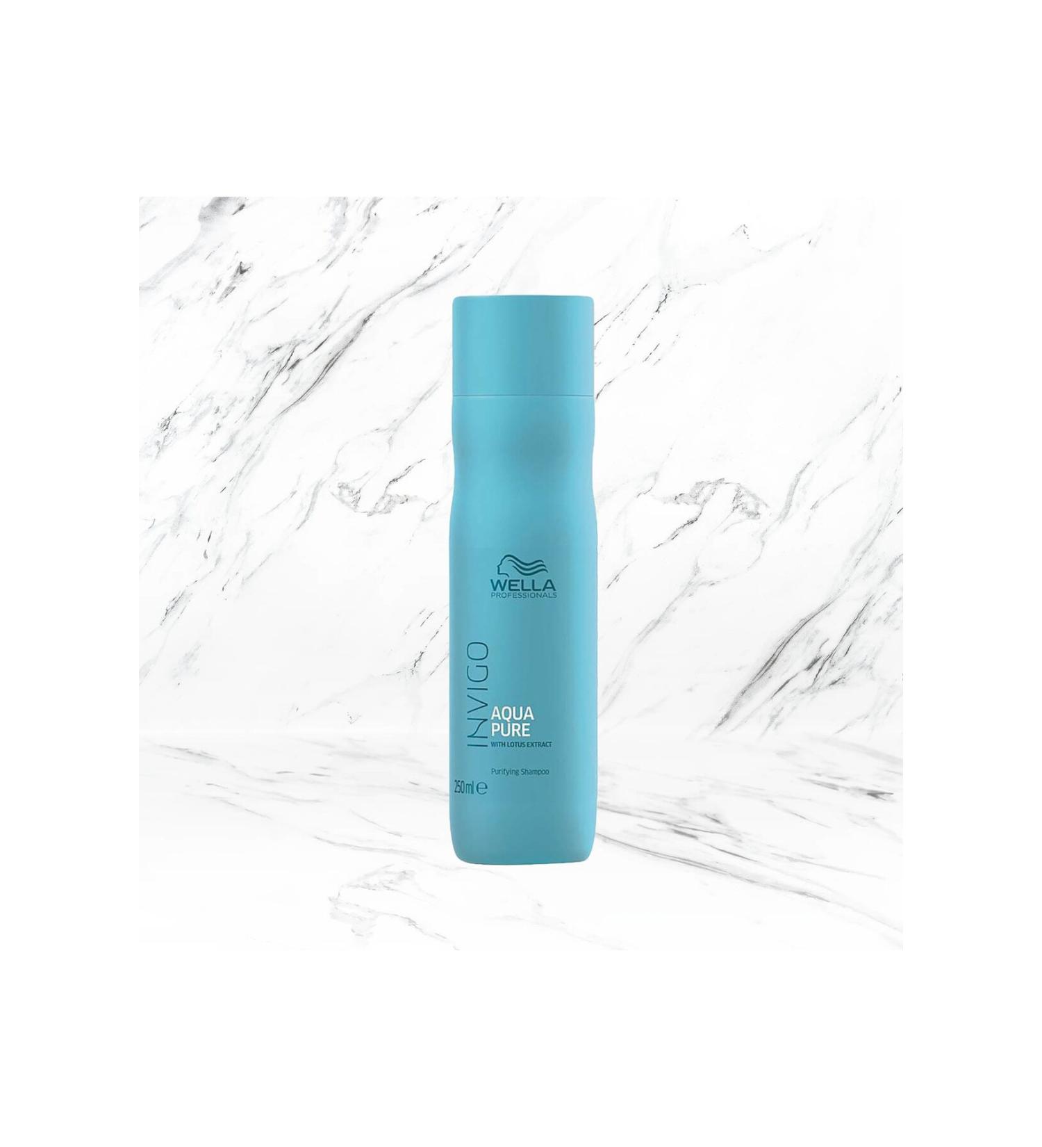 Wella Invigo Aqua Pure - Purifying Shampoo for All Hair Types Refreshing and Cleansing 250 ml