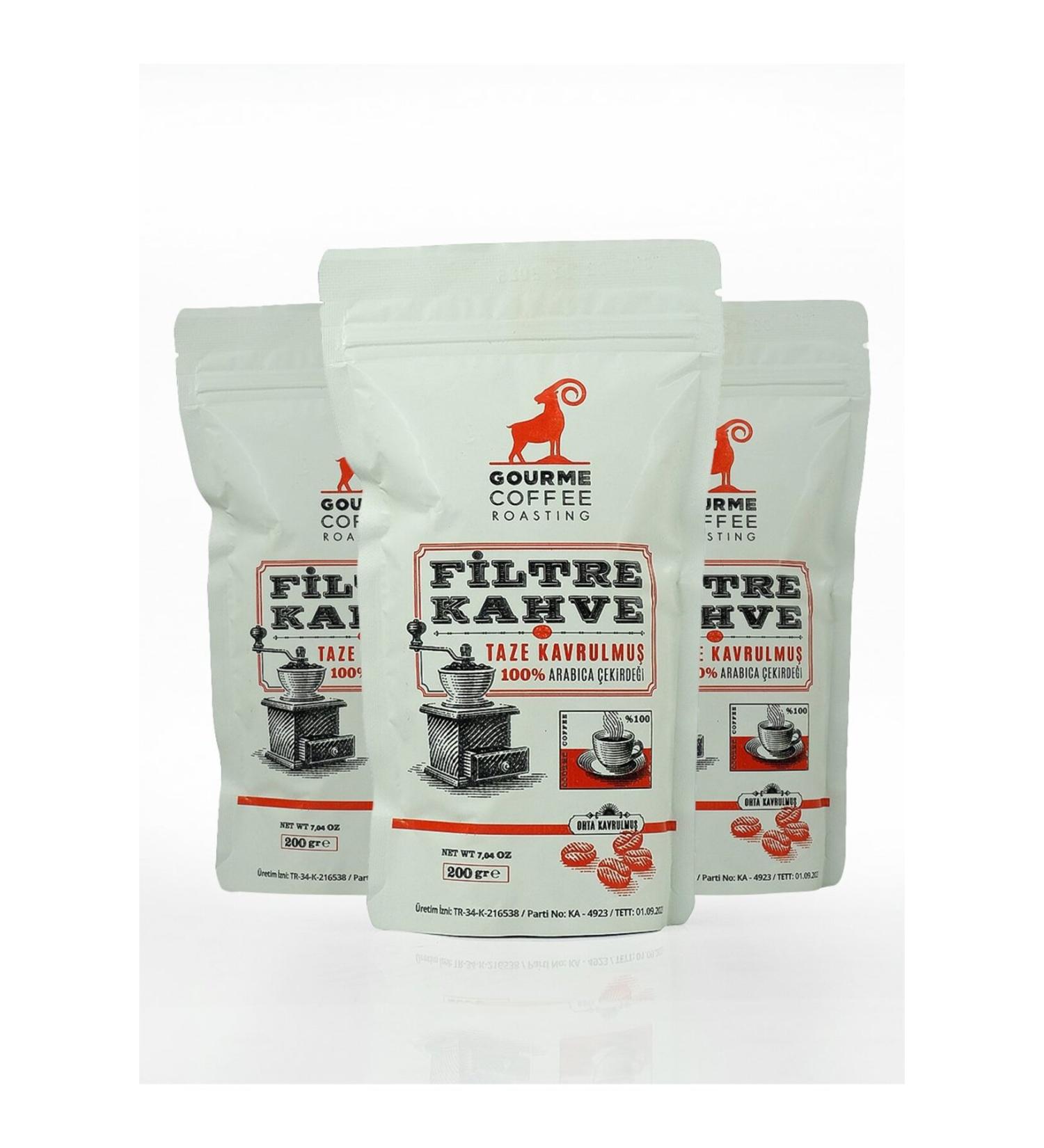 Gourme Coffee Brazilian Filter Coffee Ground (3x200 GR)