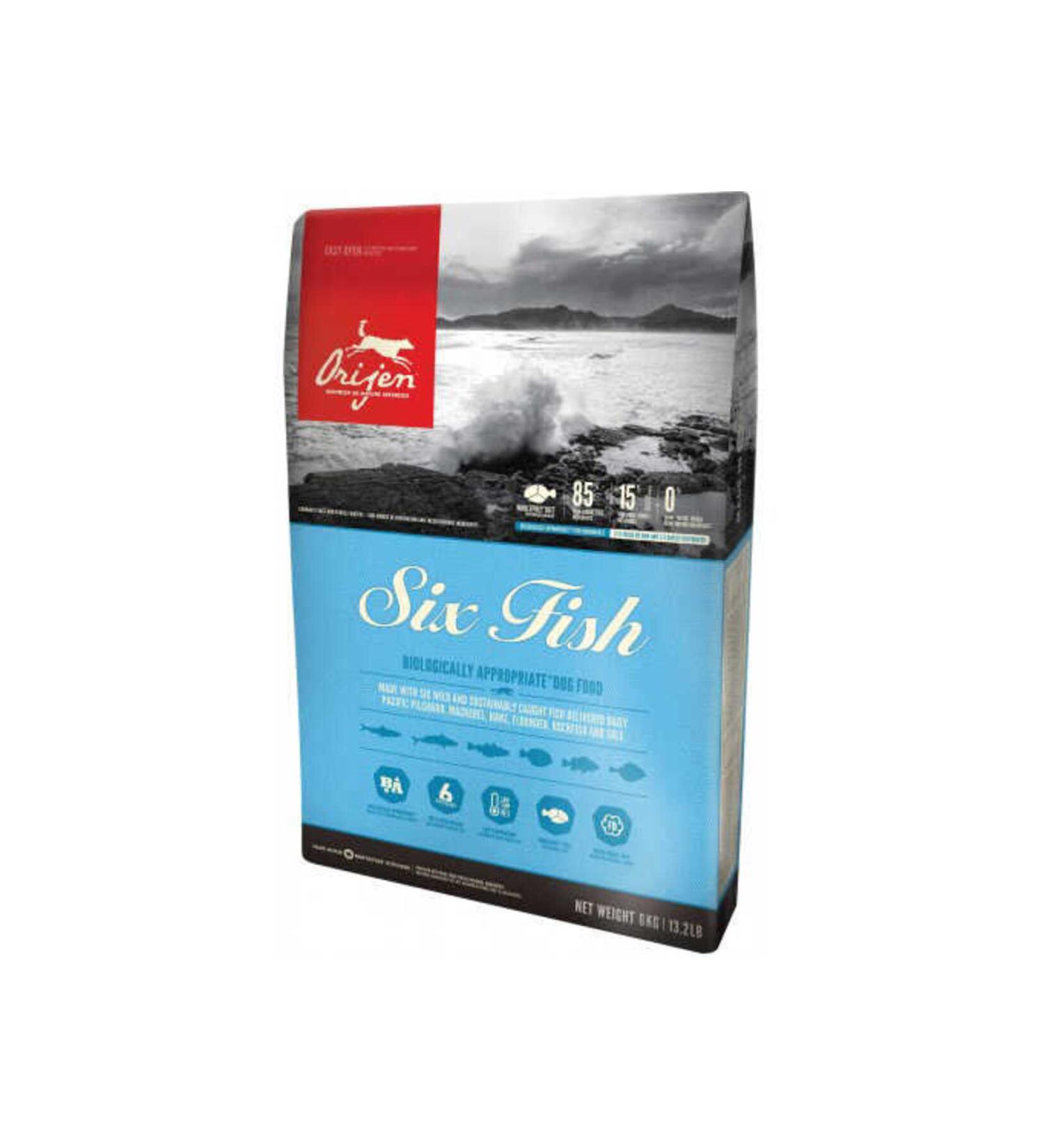 Orijen Six Fish Grain-Free Fish Puppy and Adult Dog Food 2 Kg