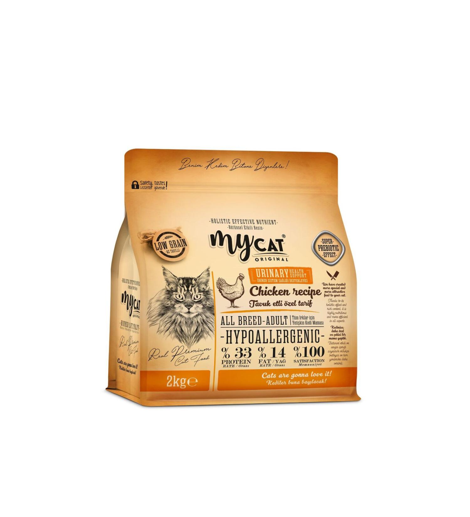 My Cat mycat original hypoallergenic urinary chicken meat all breed cat food (2kg)