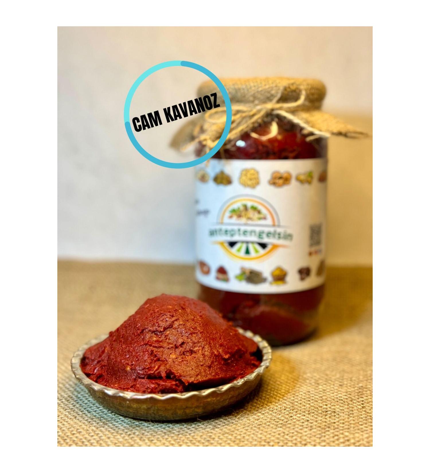 Antepten Gelsin Homemade Sun Dried Mixed Paste - Glass Jar - Organic (tomato hot pepper sweet pepper) 650 gr