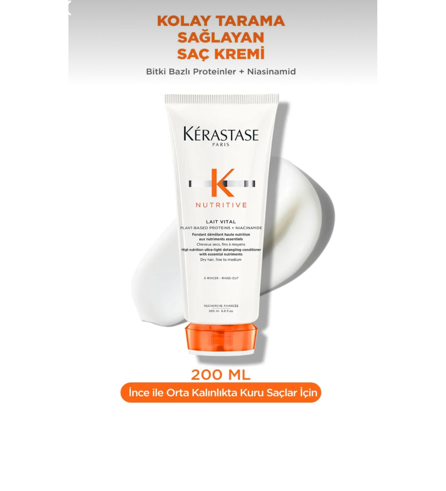 Kerastase Nutritive Lait Vital Moisturizing Nourishing Care Milk for Normal/Slightly Dry Hair 200ml - Buy Online on GoSupps.com