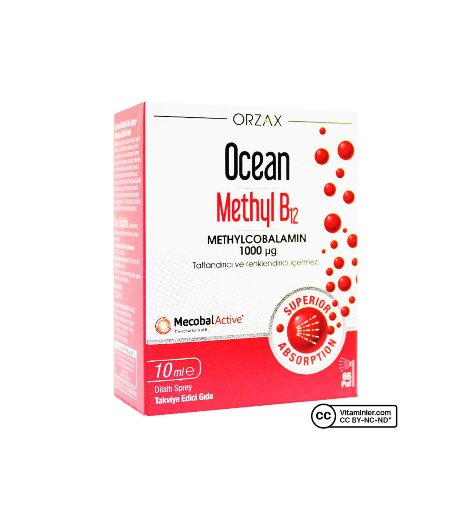 Ocean Methyl B12 1000 Mg 10 ml Sublingual Spray