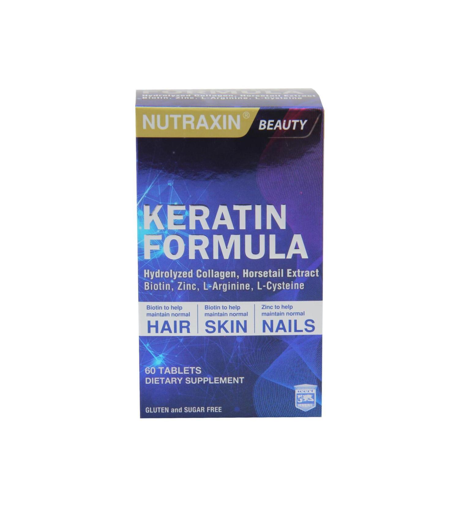 Nutraxin Keratin Formula 60 Tablets