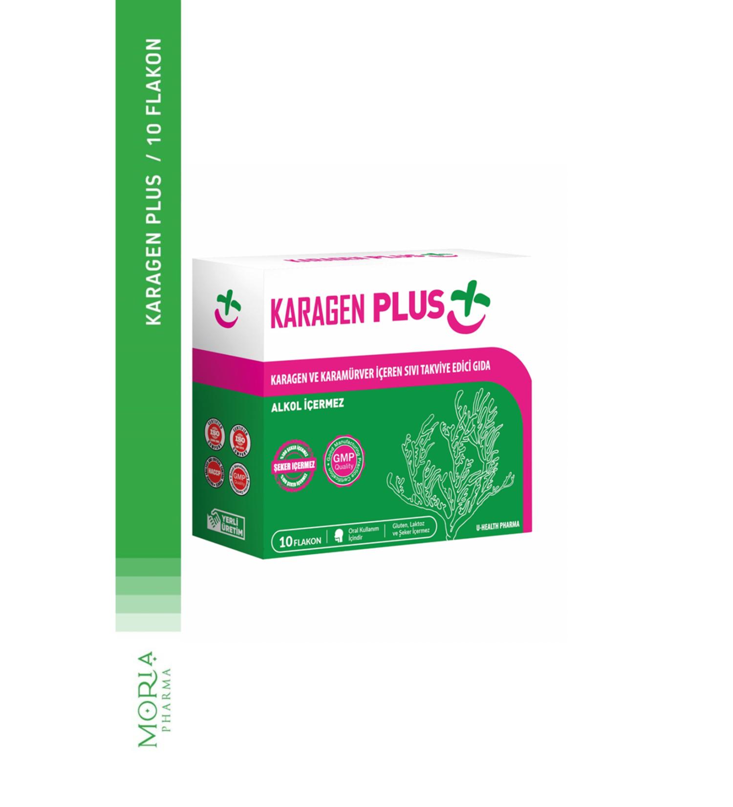 U HEALTH PHARMA Carrageenan Plus Vial 10-Pack Liquid Food Supplement Containing Carrageenan and Black Elderberry