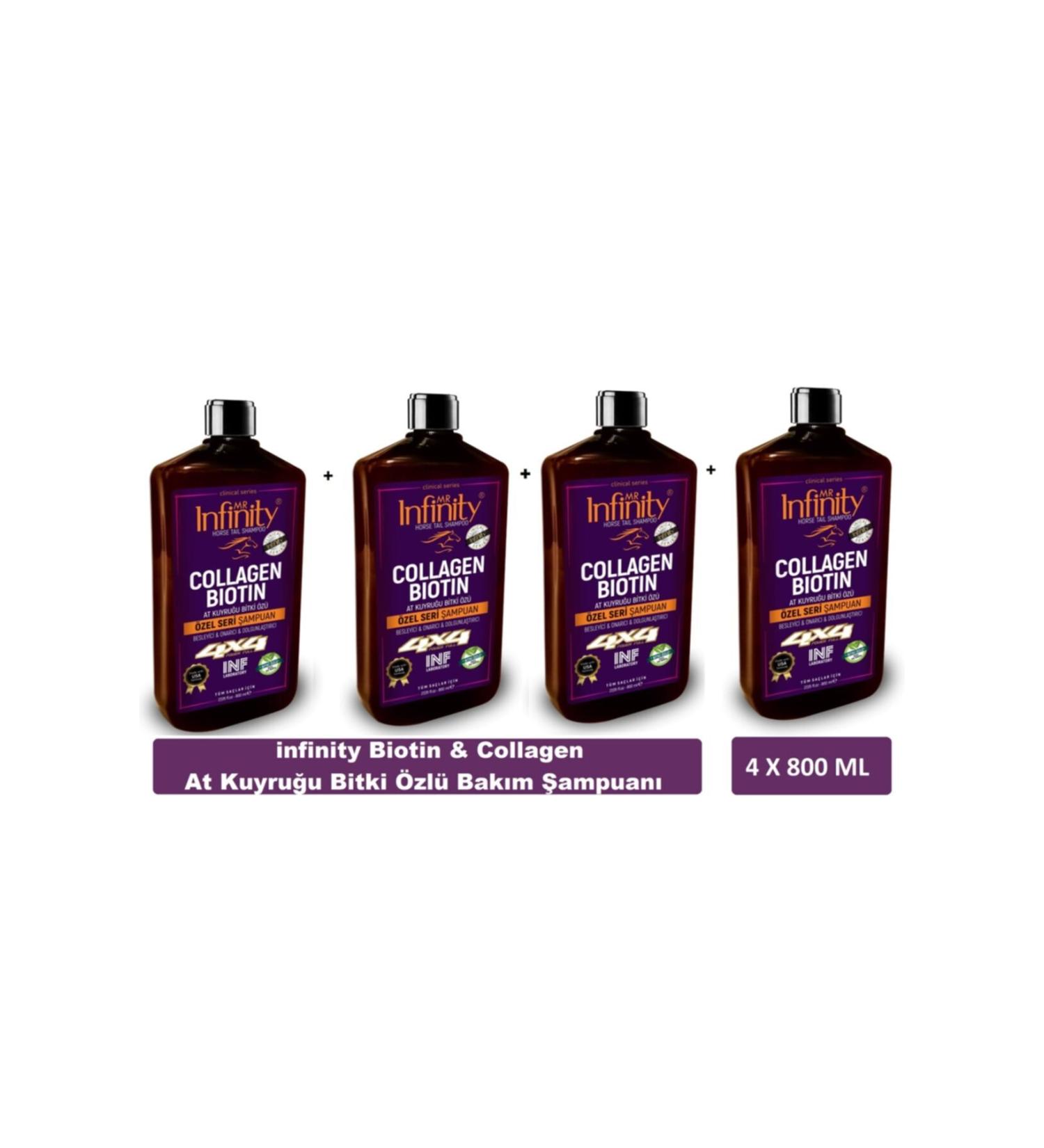 mr infinity Biotin & Collagen Horsetail Herbal Essence Care Shampoo 800 Ml X 4 Pcs - Buy Online on GoSupps.com