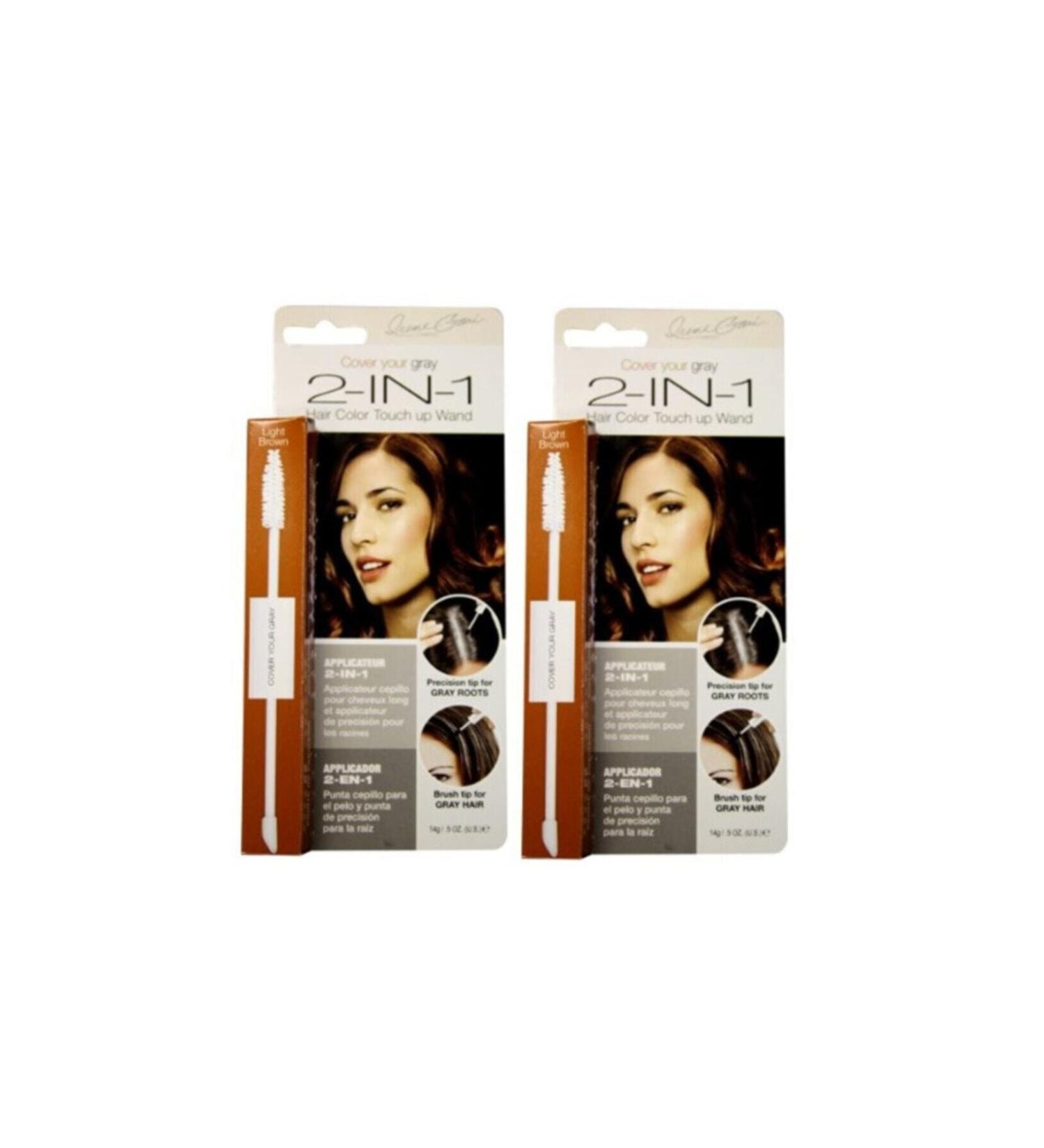 Cover Your Gray White Concealer Hair Mascara Light Brown X 2