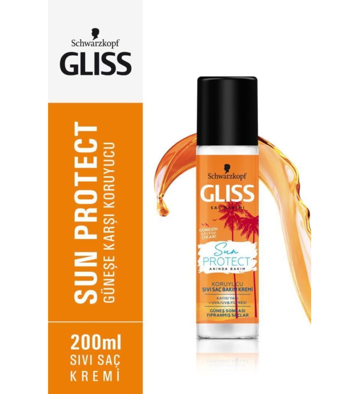 Gliss Schwarzkopf Gliss Sun Protect Sun Protection Leave-In Liquid Hair Conditioner 200 Ml - Buy Online on GoSupps.com