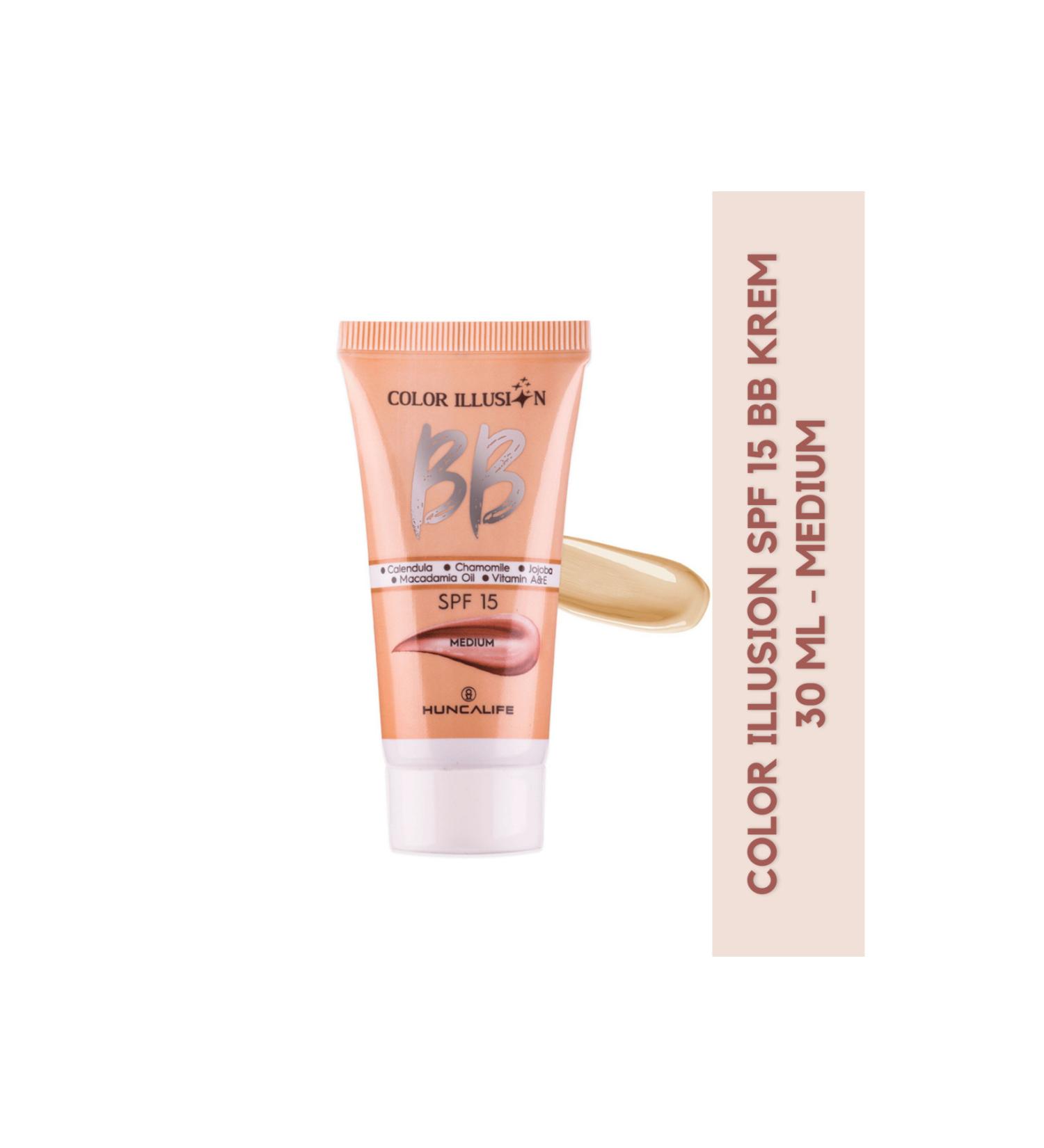 Huncalife Color Illusion Bb Cream Spf 15 Light to Medium No: 2 30 ml 8690973704405