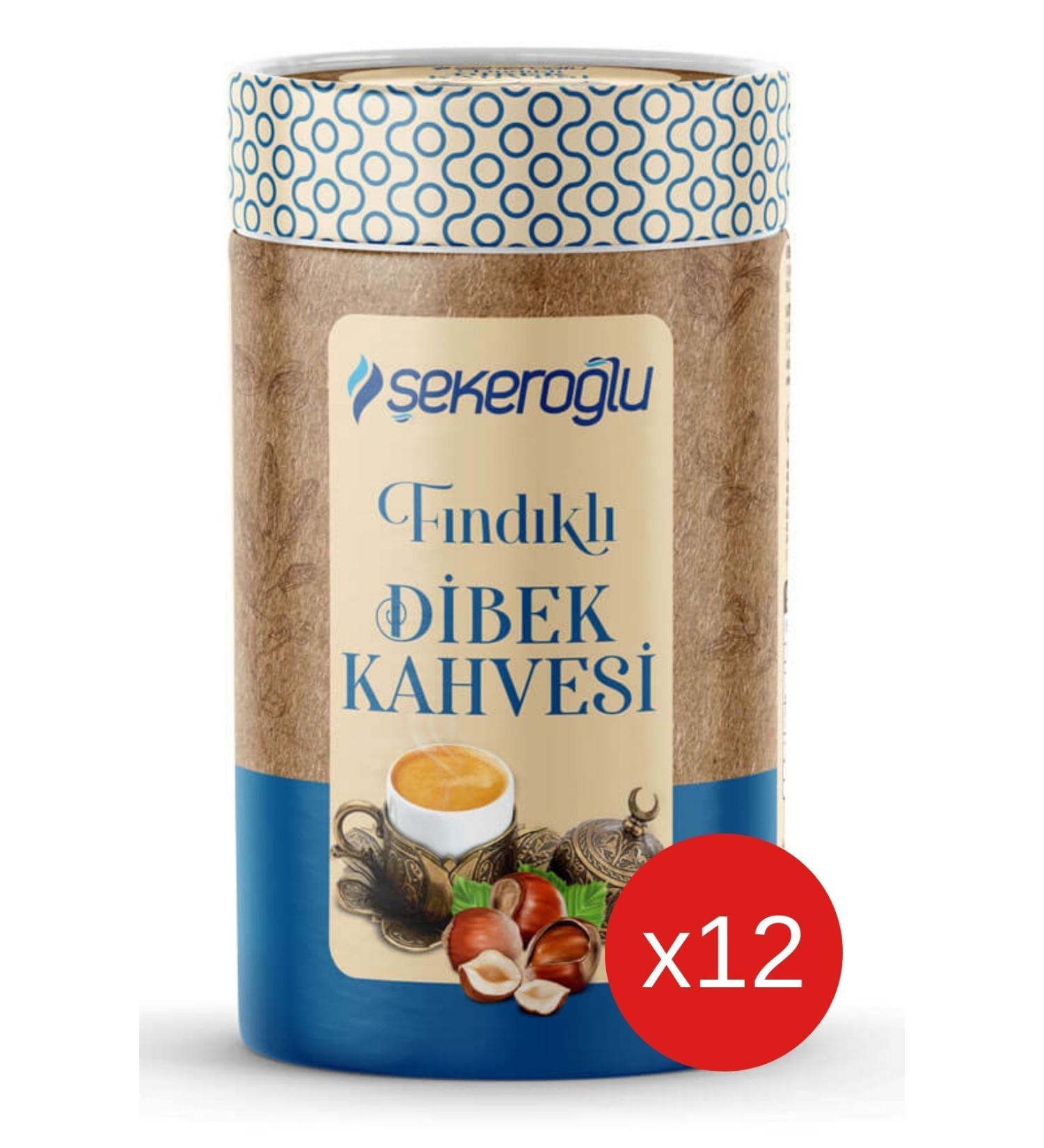 ekero lu Hazelnut Dibek Coffee 200 gr Cylinder (12 Pieces)
