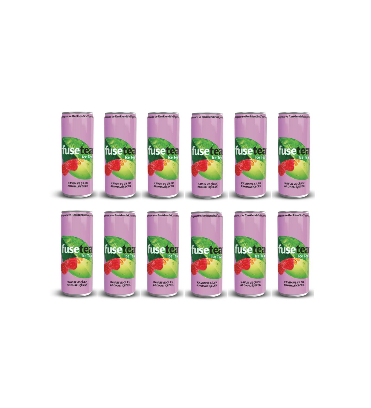 Fuse Tea Melon and Strawberry Flavored Iced Tea 330 Ml X 12 Pieces