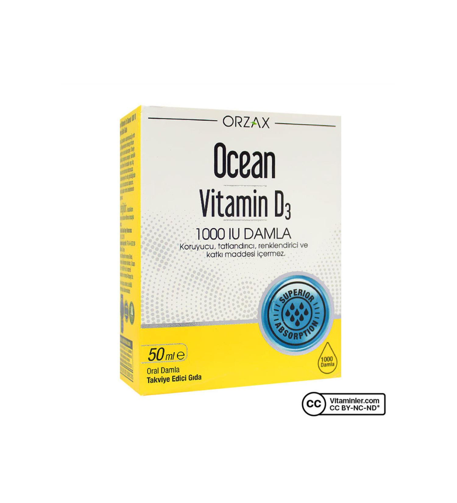 Ocean Vitamin D3 1000 Iu Drops 50 Ml