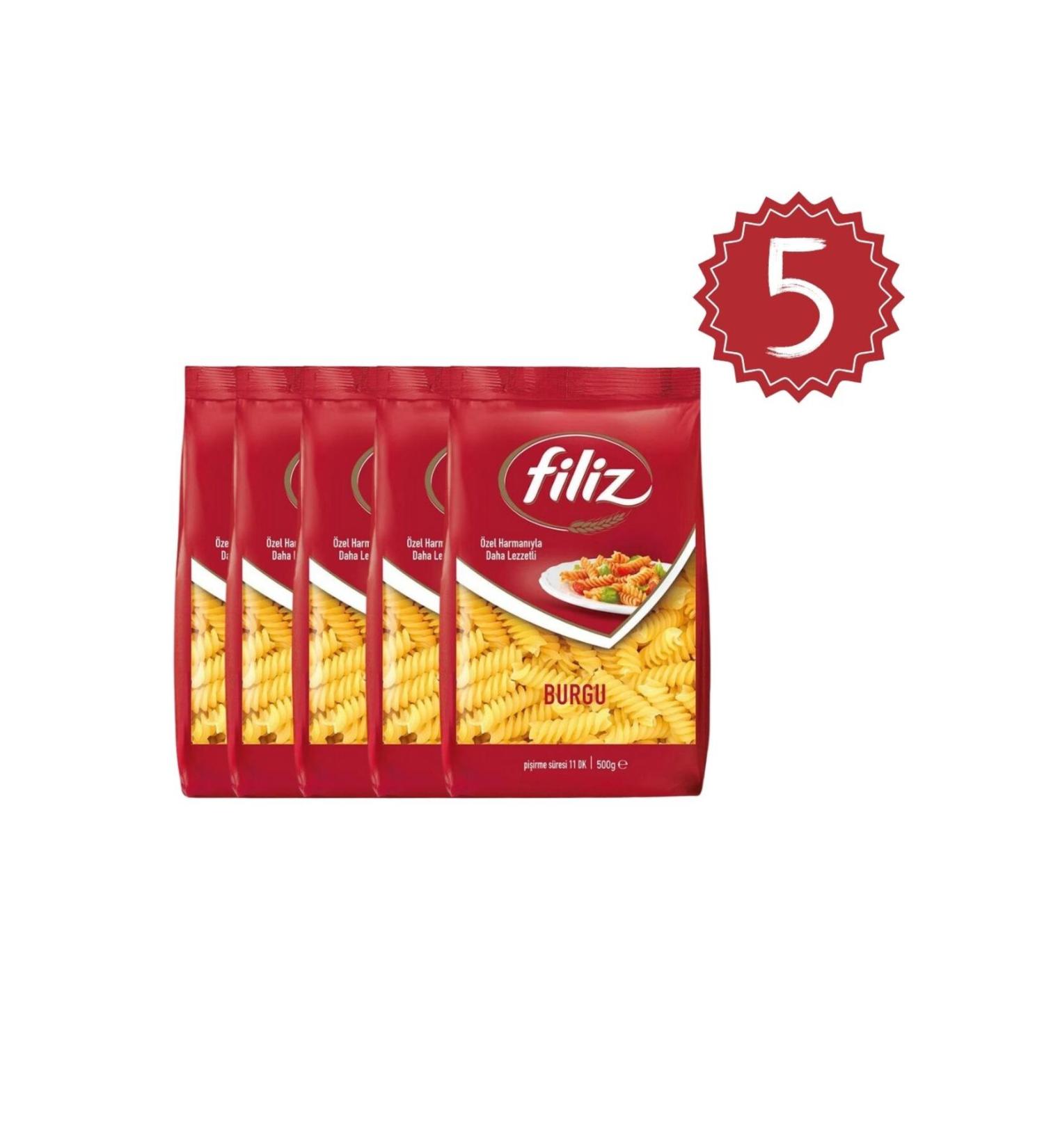F L Z Filiz Spiral Pasta 500grx5 pieces