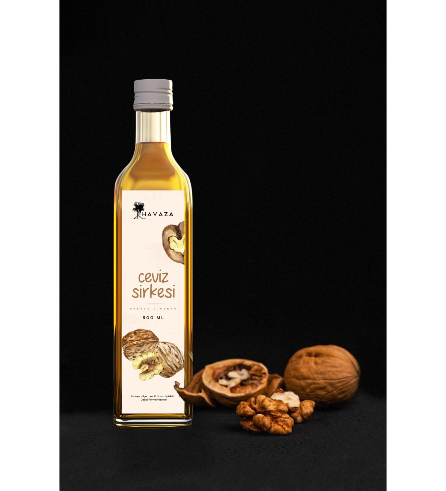 Havaza Walnut Vinegar 500 ml (Organic Traditional Natural Additive-Free)