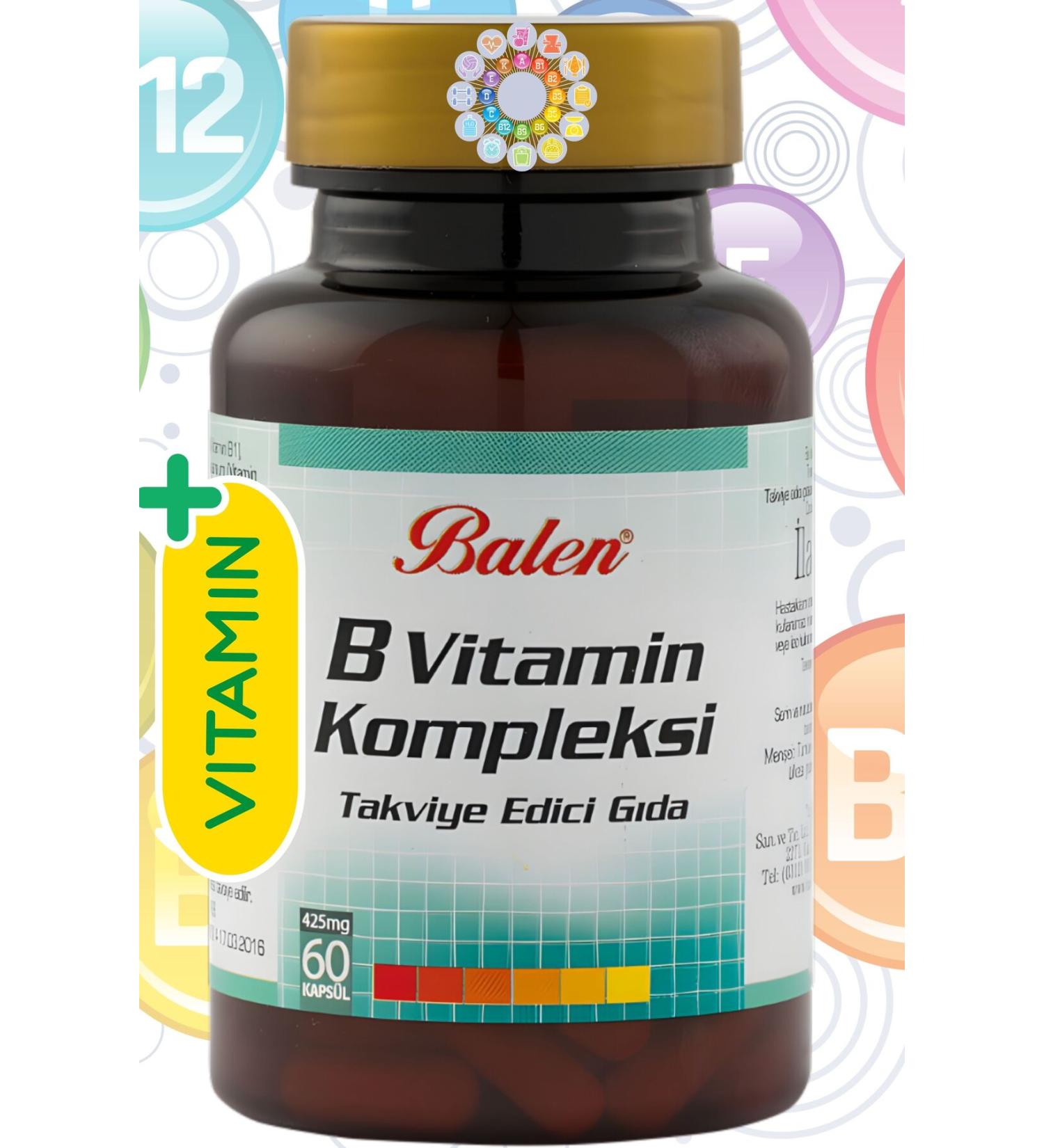 Balen Vitamin B Complex 425 Mg 60 Capsules