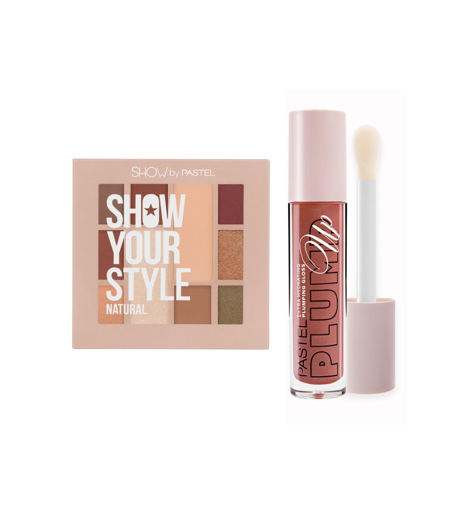 Show by Pastel Show Your Style - Eyeshadow Palette 464 Natural + Plumping Lip Gloss 202 Loverdose