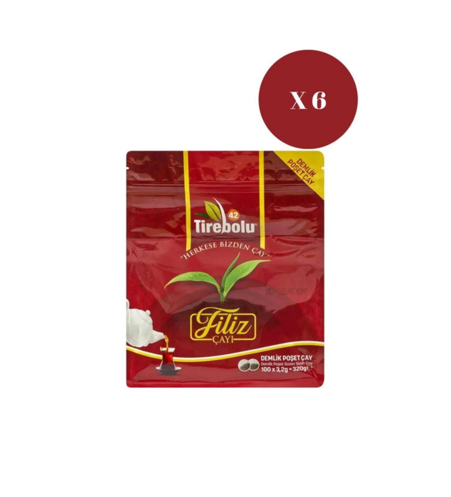 Tirebolu 42 T REBOLU 42 100 SPRINGS TEAPOT TEA BAGS X6