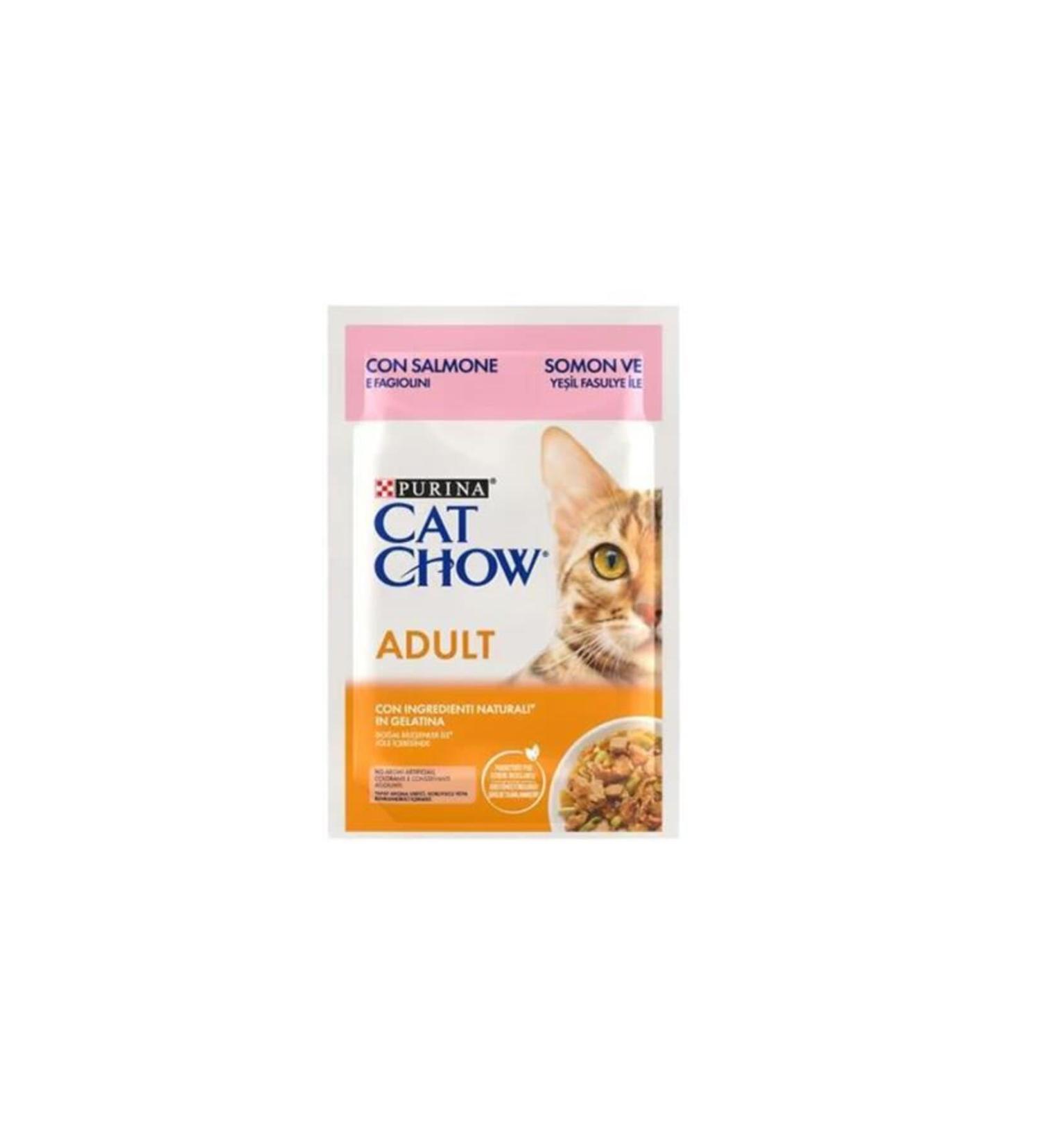 Purina Cat Chow Adult Cat Canned Food with Salmon 85 Gr