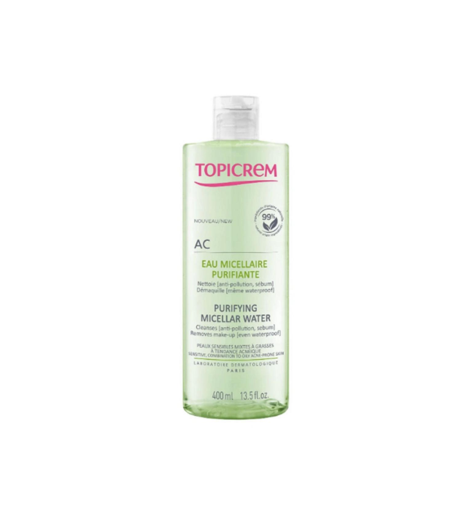 Topicrem AC Purifying Micellar Water 400 ml (Cleanses and purifies the skin)