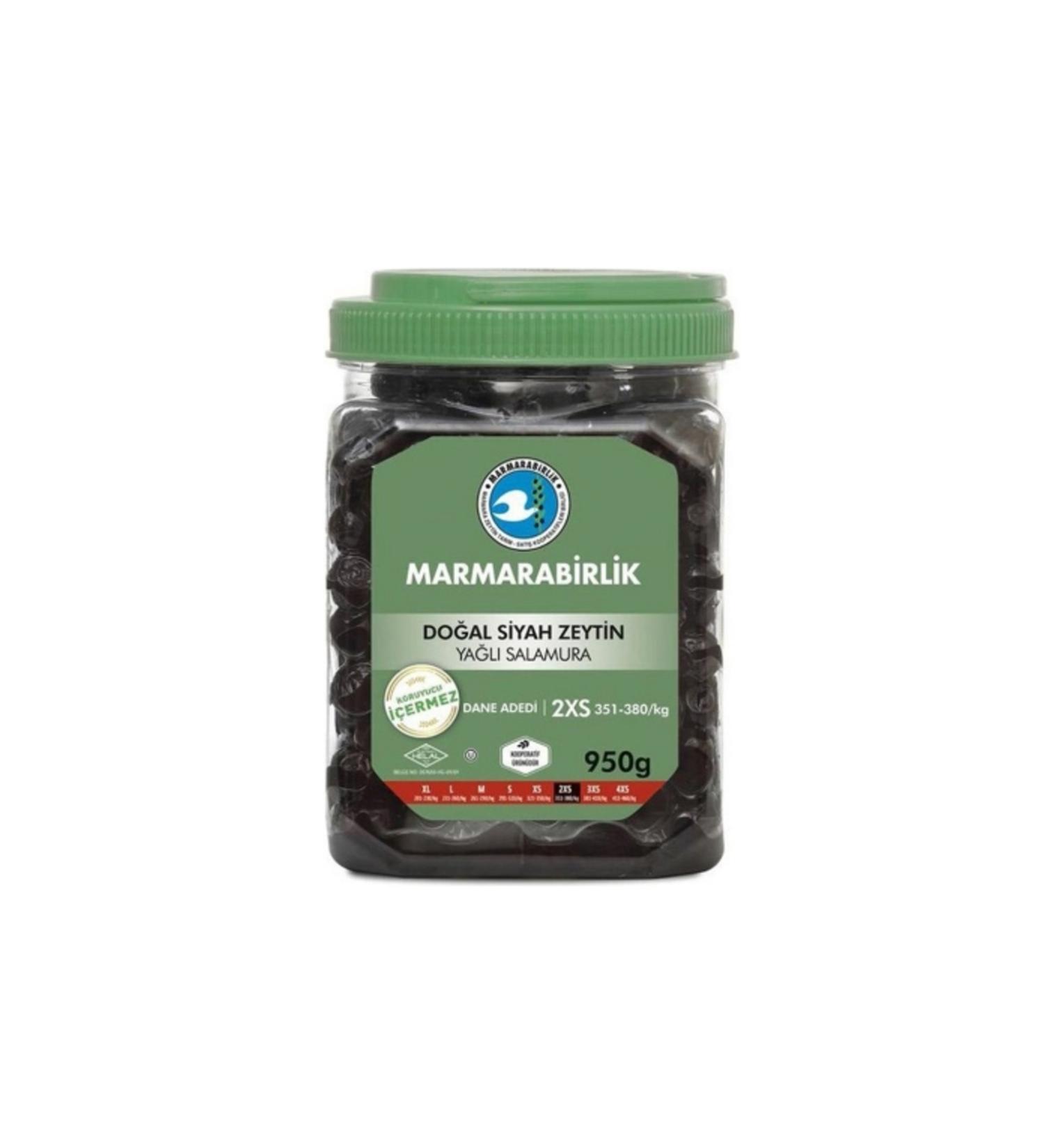Marmarabirlik Elite Black Olives 950 Gr. (351-380) (pack of 2)