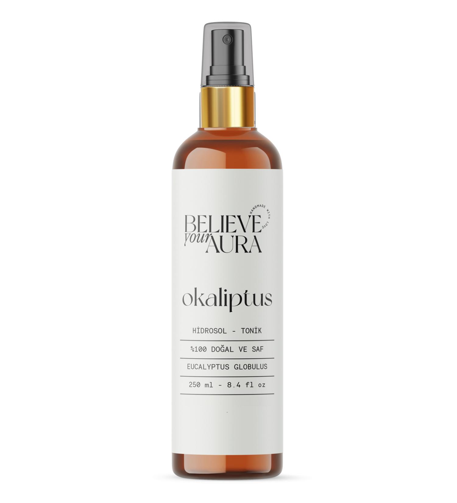 Believe Your Aura Okuliptus Water 0 Pure and Natural Pore Tightening Purifying and Oil Balancing - Tonic - 250 ml - Buy Online on GoSupps.com