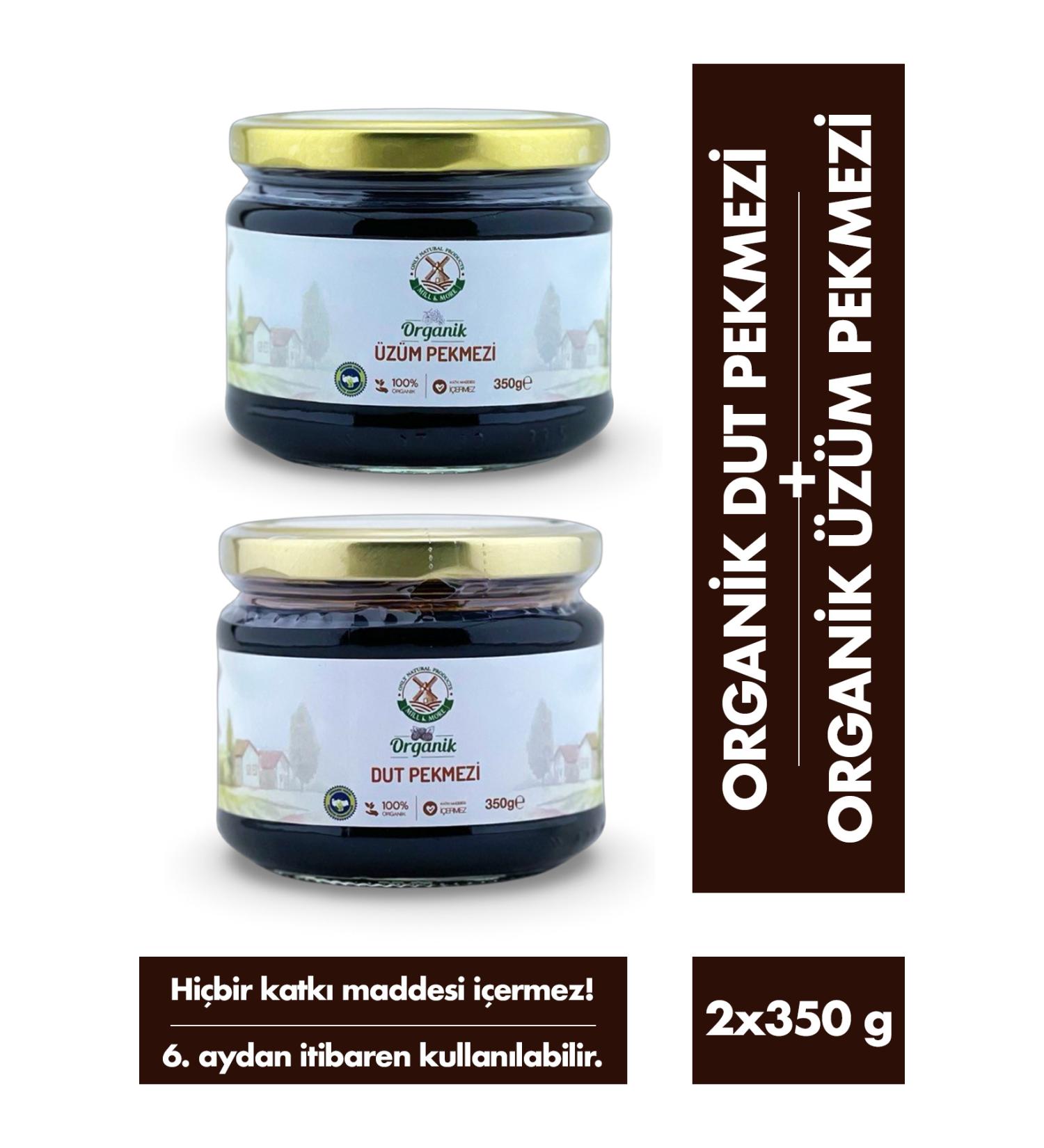 Mill & More Only Natural Products Organic Mulberry Molasses 350 g + Organic Grape Molasses 350 g Set - Buy Online on GoSupps.com