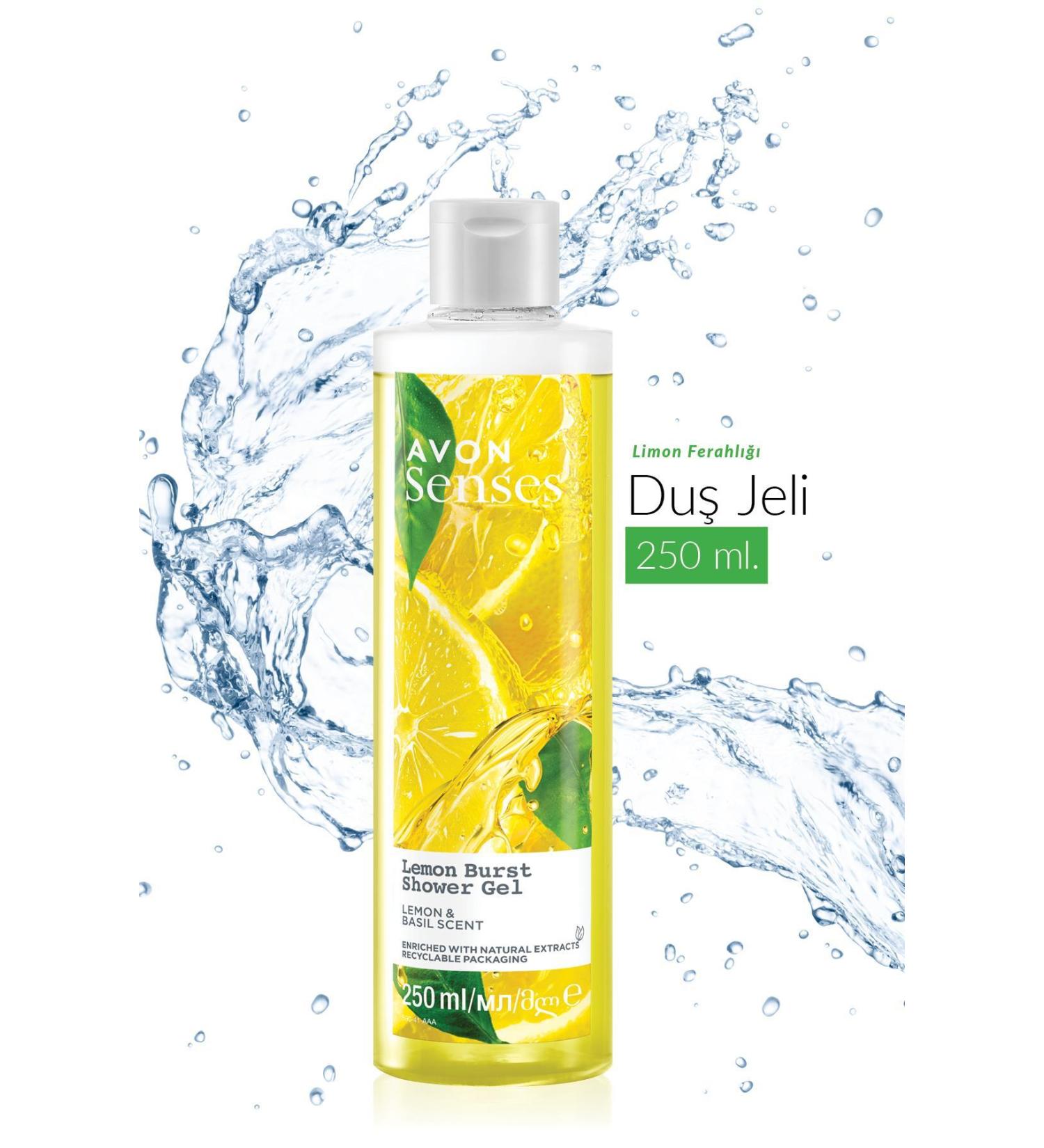 Avon Senses Lemon Burst Lemon and Basil Scented Shower Gel 250 Ml. - Buy Online on GoSupps.com