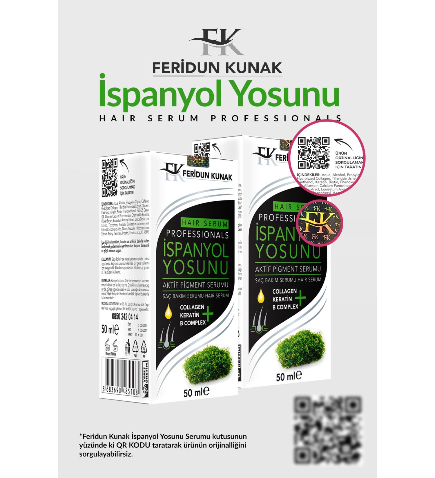 Feridun Kunak 2 Pieces - Spanish Moss - Hair Care Serum - Buy Online on GoSupps.com