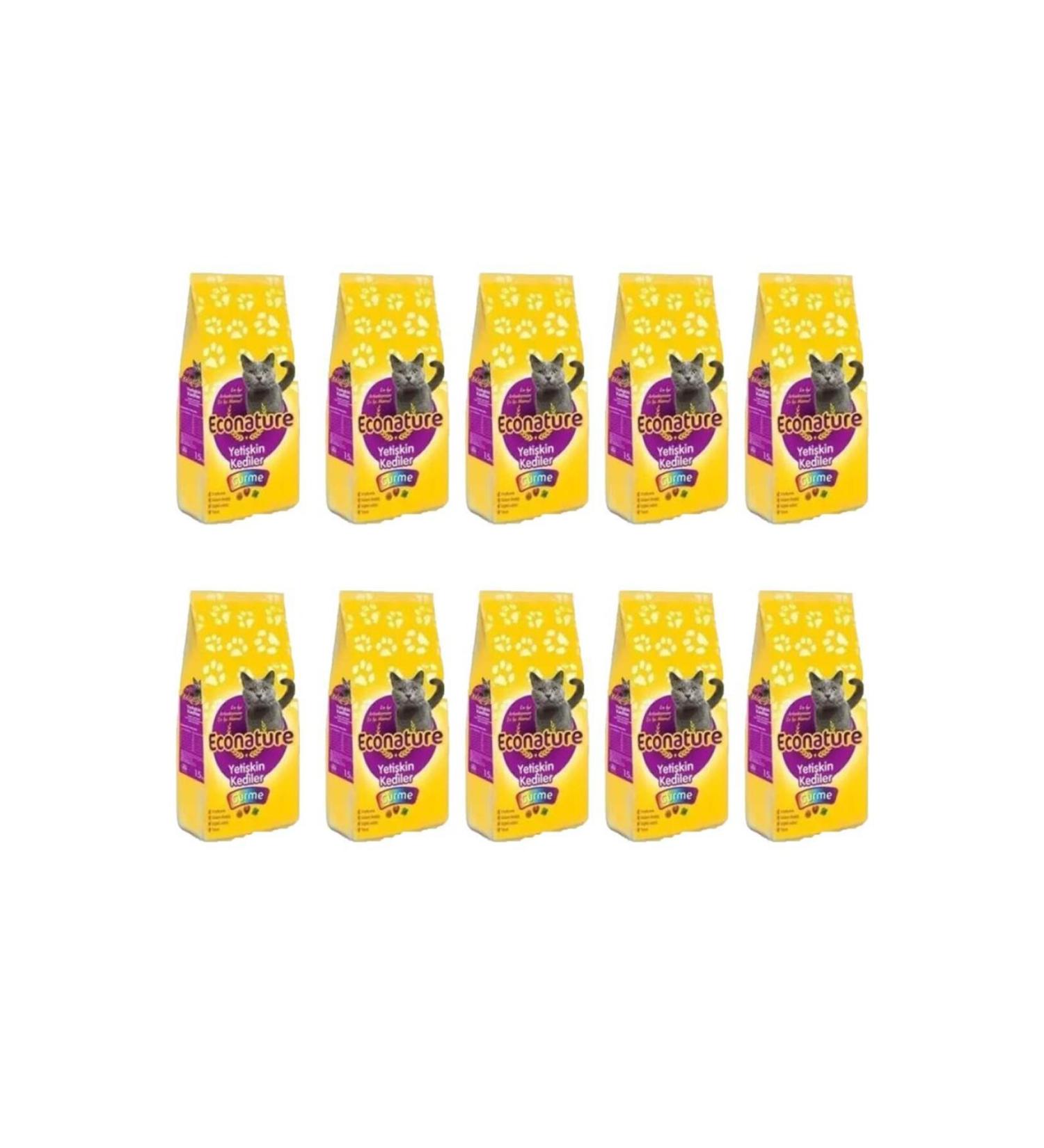 Econature Gourmet Adult Cat Food 1 Kg X 10 Pieces