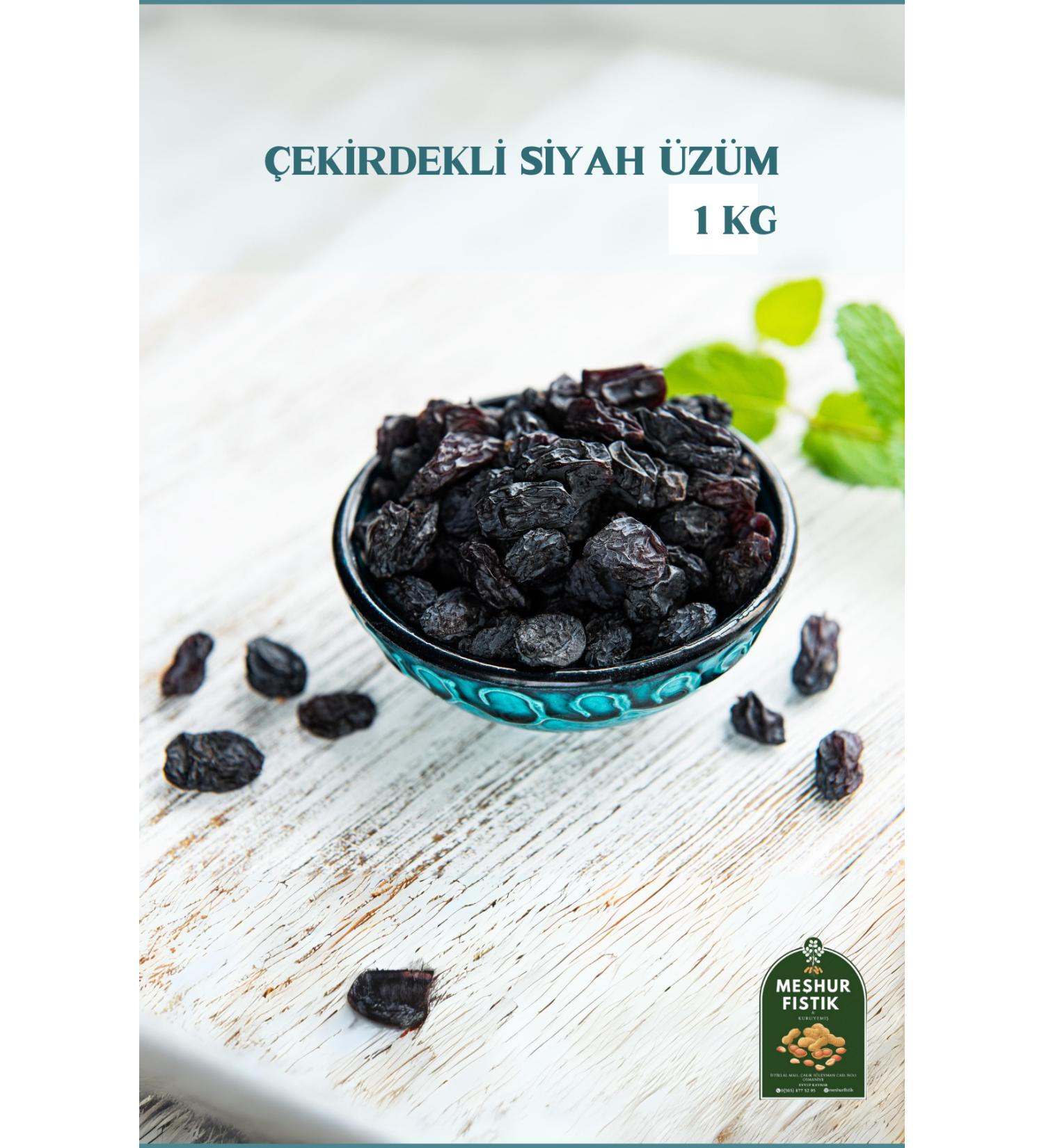 MESHUR MARKET Black grapes with seeds (Kilis black) 1 kg