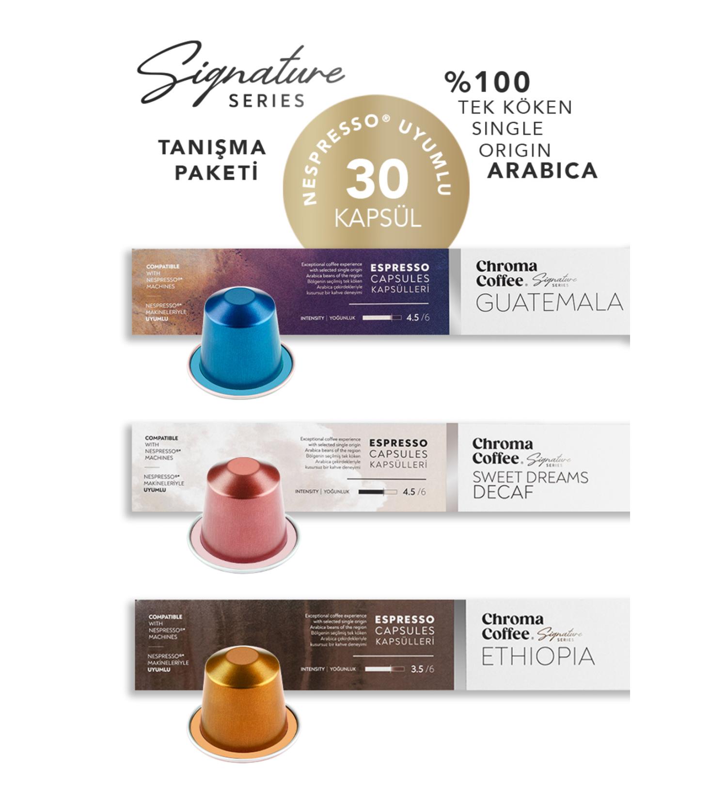 Chroma Coffee Signature Series Introduction Package 30 Nespresso Compatible Capsule Coffee - Buy Online on GoSupps.com