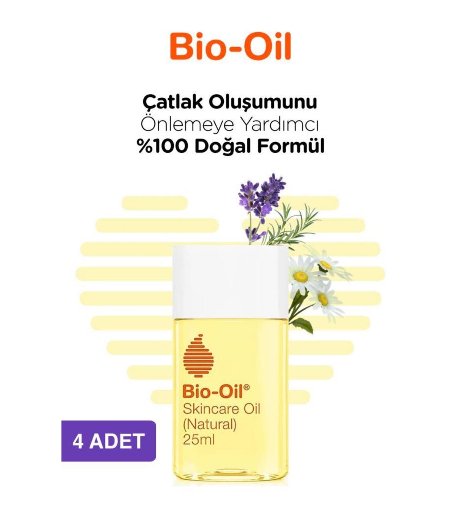 Bio-Oil Natural Cellulite Stretch Marks Moisturizing Body and Skin Care Oil 25ml X4 - Buy Online on GoSupps.com