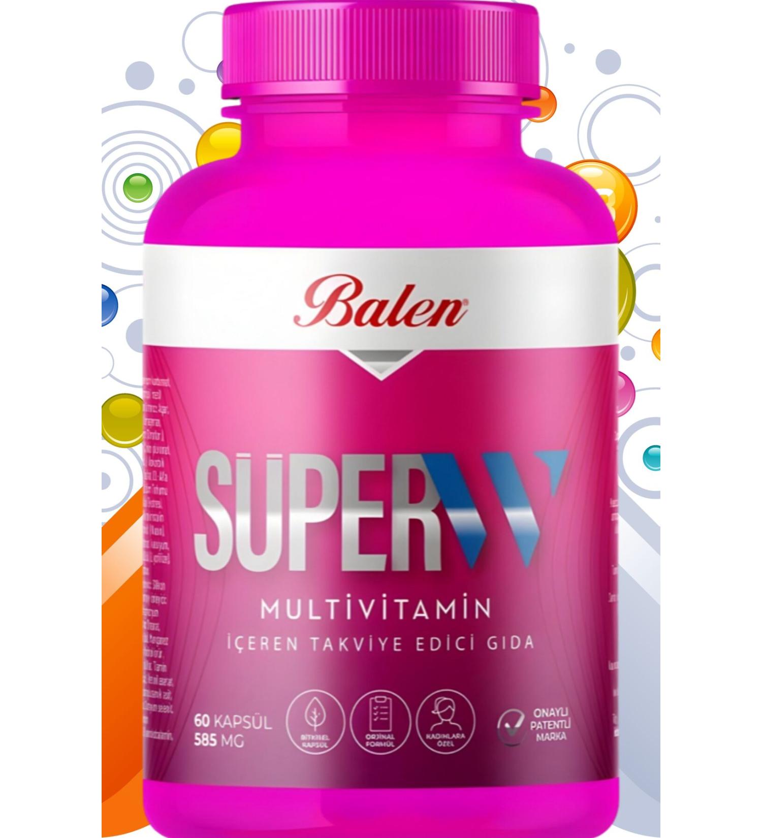 Balen SUPER-W Multivitamin 60 Capsules 585 Mg (For Women)