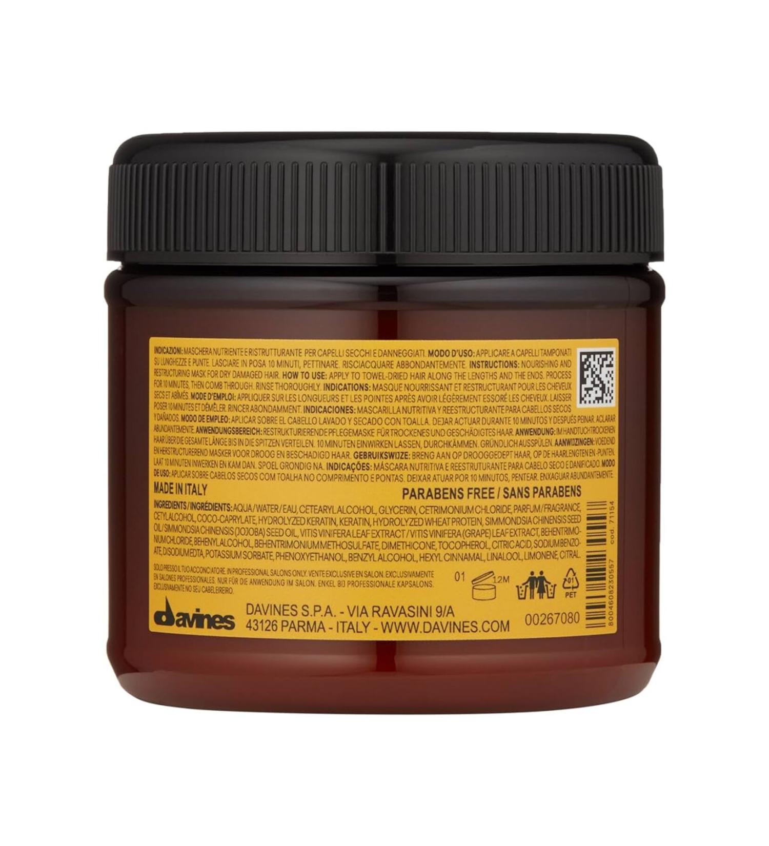 Davines NOURISHING Hair Building Pak: Restructuring Mask for Damaged Hair 250 ml BSC44