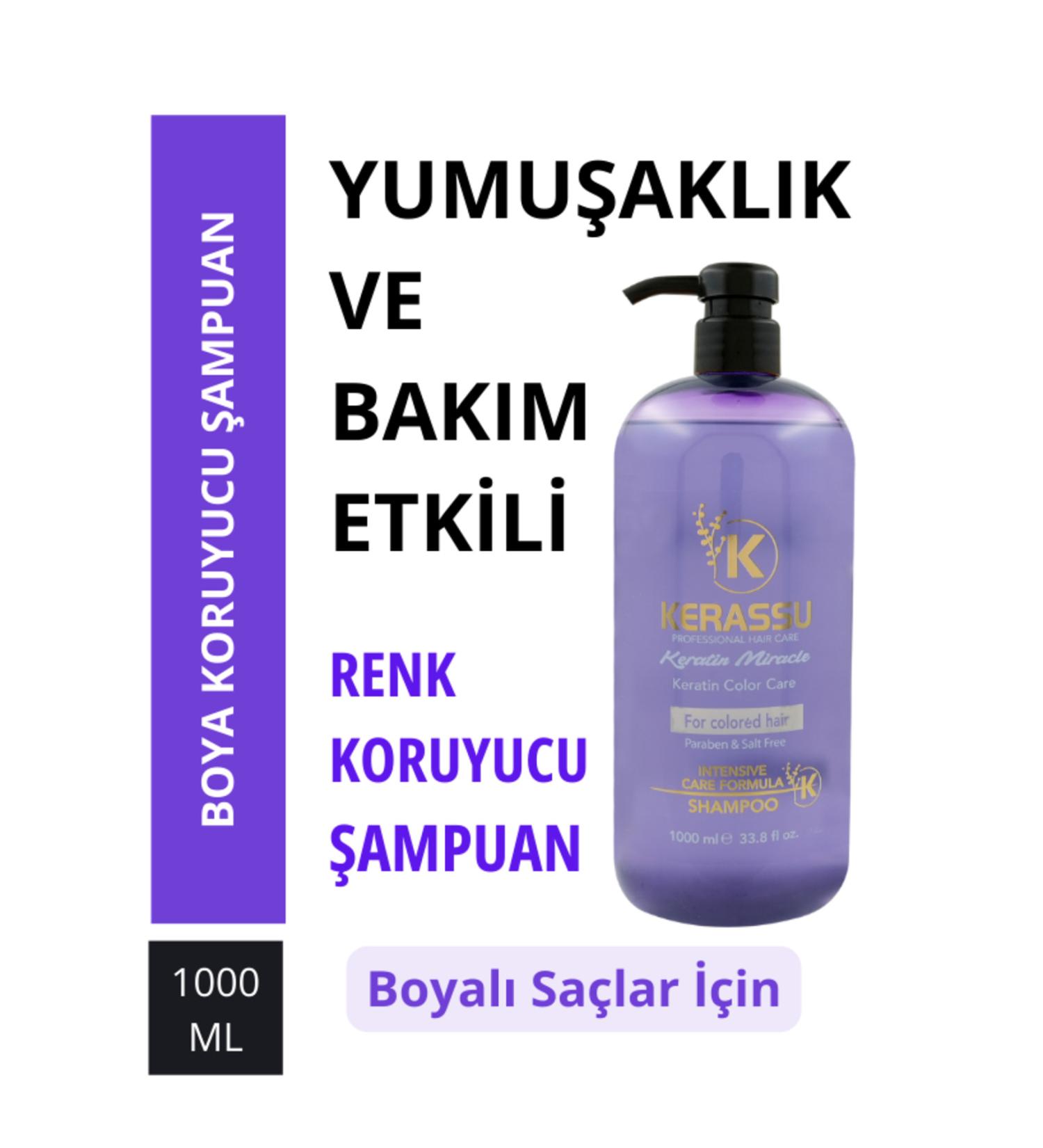 KERASSU Hair Color Protecting Keratin Hair Care Shampoo 1000 ml - Buy Online on GoSupps.com