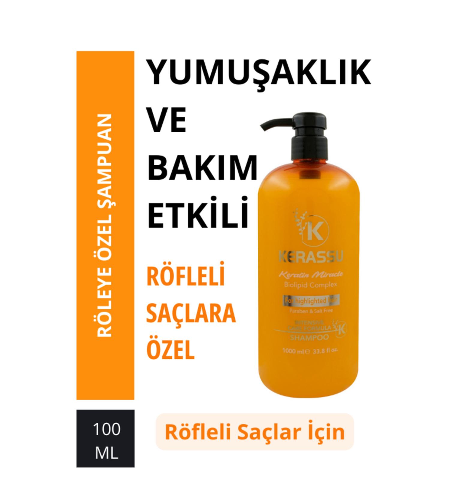 KERASSU Keratin Shampoo for Highlighted Hair 1000 ml Shampoo Salt-Free and Paraben-Free - Buy Online on GoSupps.com