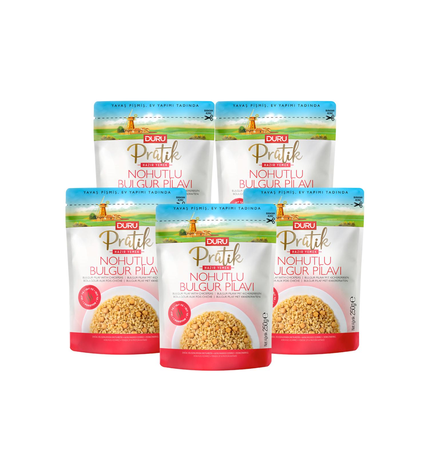 Duru Bulgur 5-Piece Duru Practical Chickpea Bulgur Pilaf 250gr