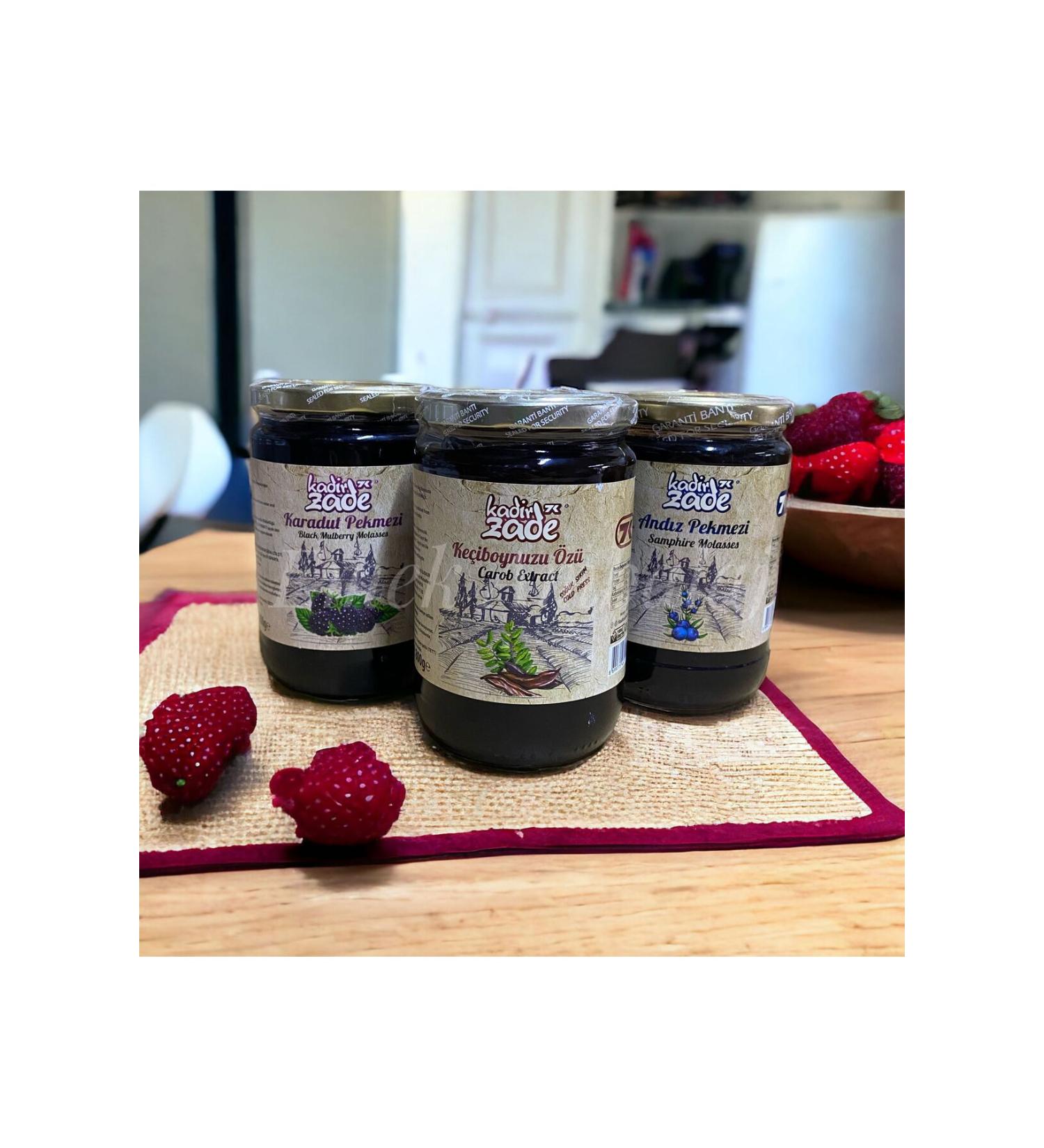 KADIRZADE Black Mulberry Molasses Carob Molasses and Juniper Molasses 800gr