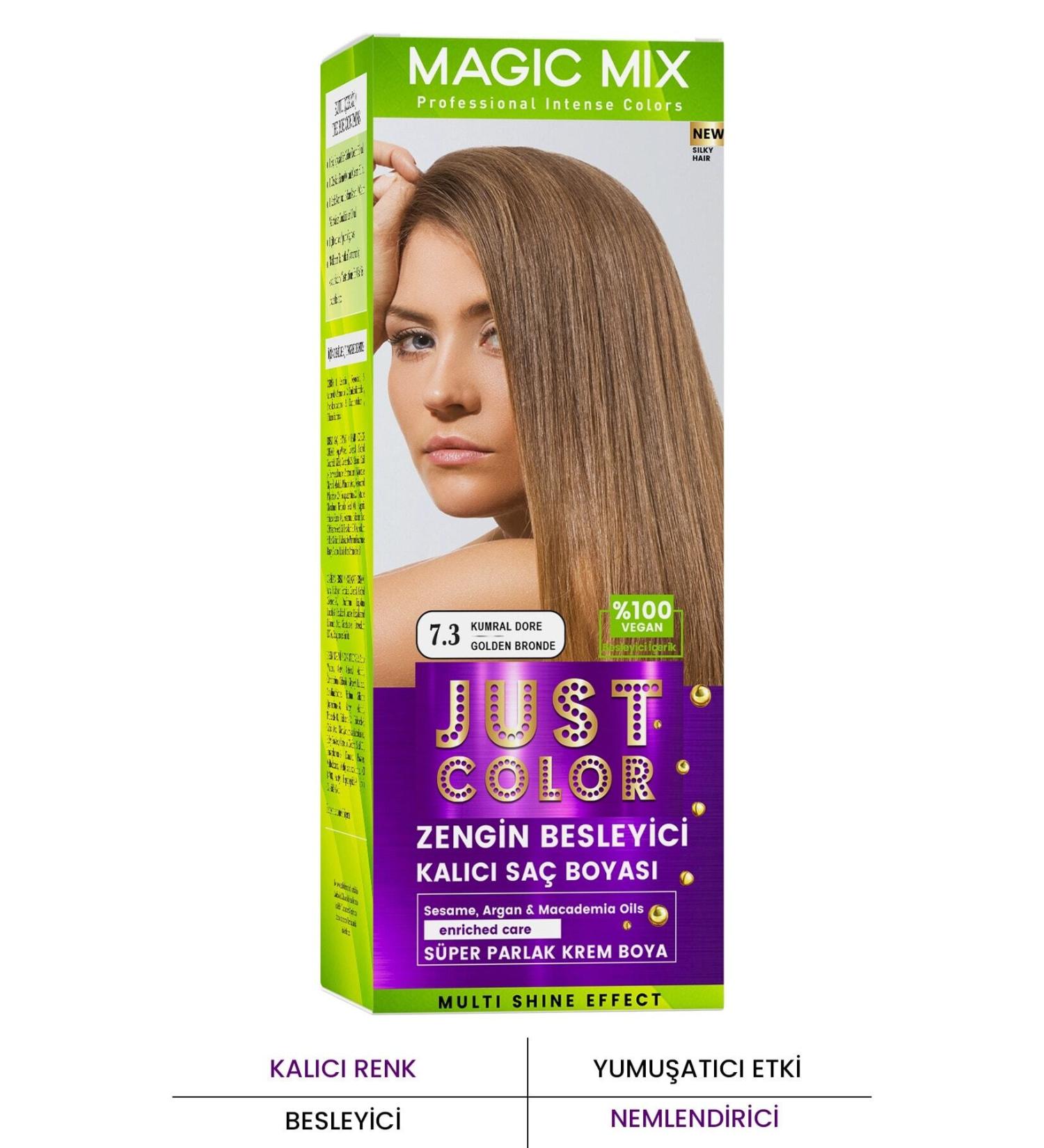 PROCSIN Magic Mix Color Kit Bright and Vivid 7.3 Blonde Dore Permanent Hair Dye